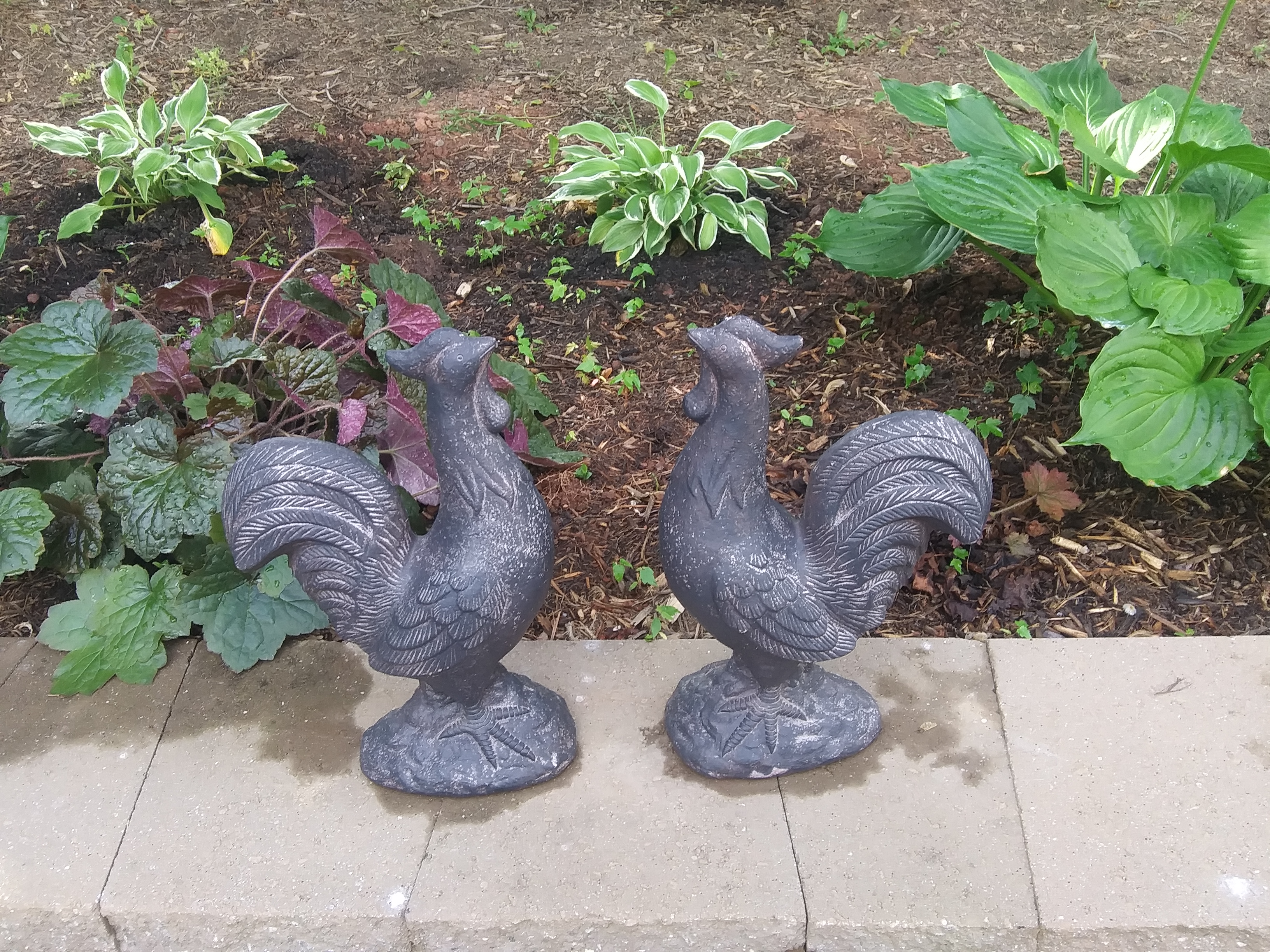 Plastic Roosters for Garden