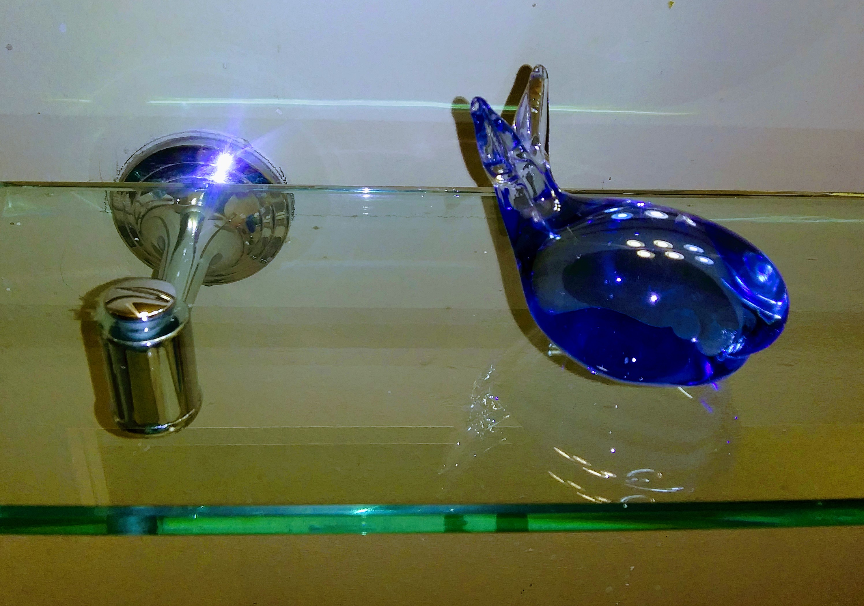 Blue Blown Glass Whale