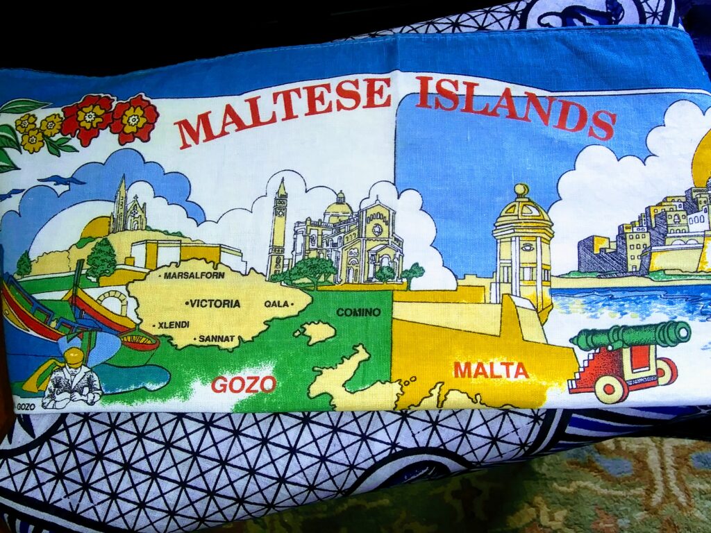 Maltese Islands cloth is about the size of a large scarf.