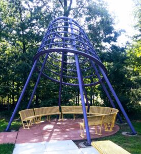 Seating Area with Modern Art Structure