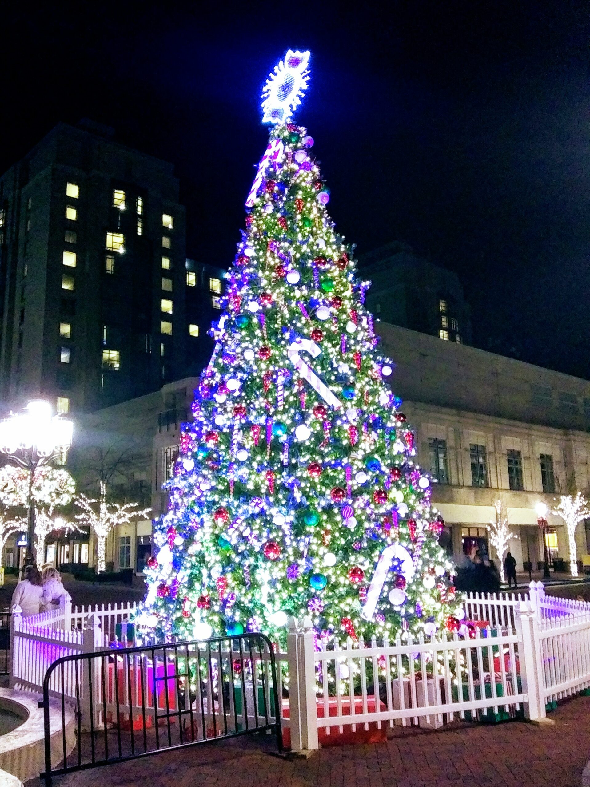 Town Center Christmas Tree with Candy Topper