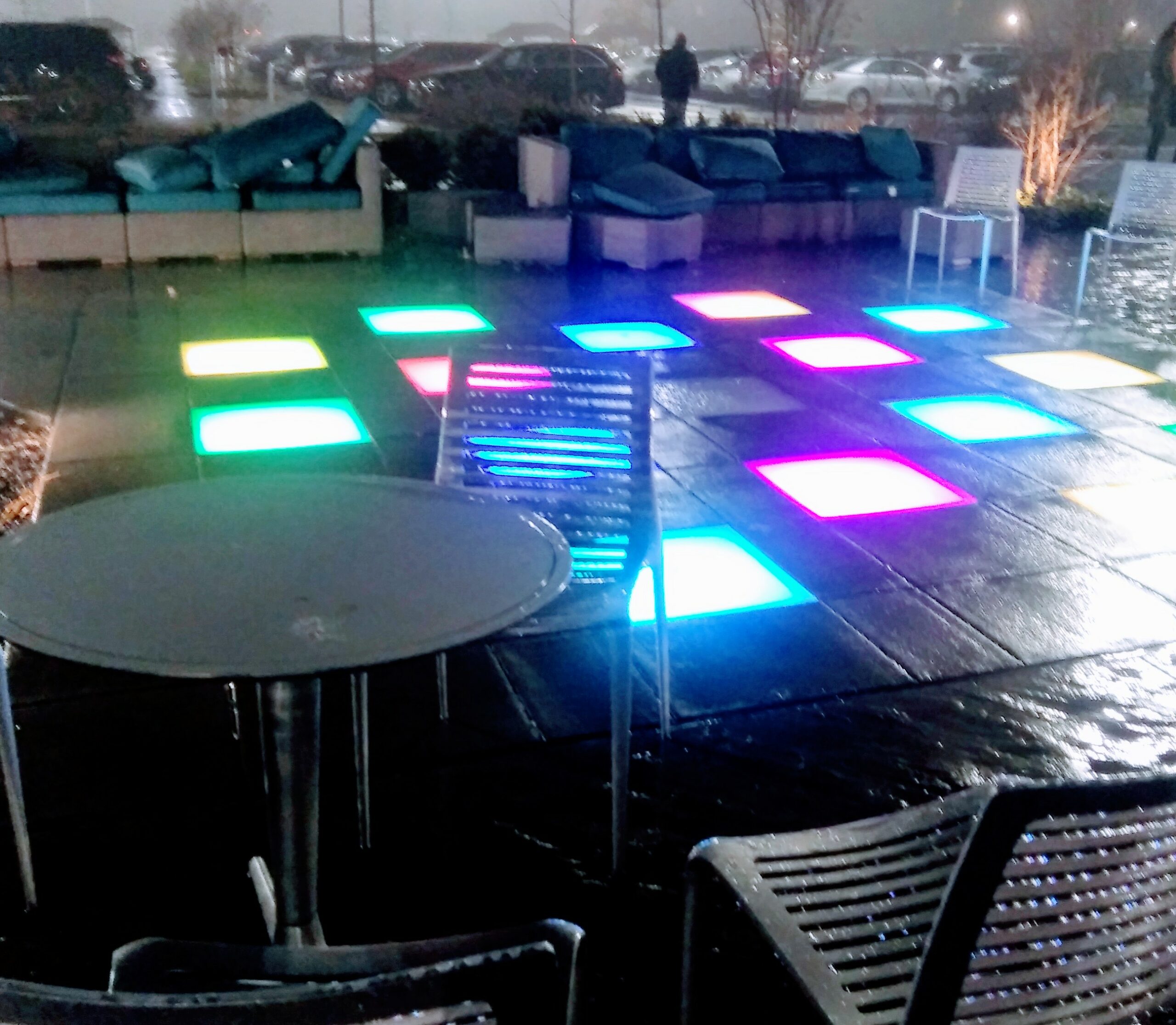 Patio Around the "Disco" Flooring