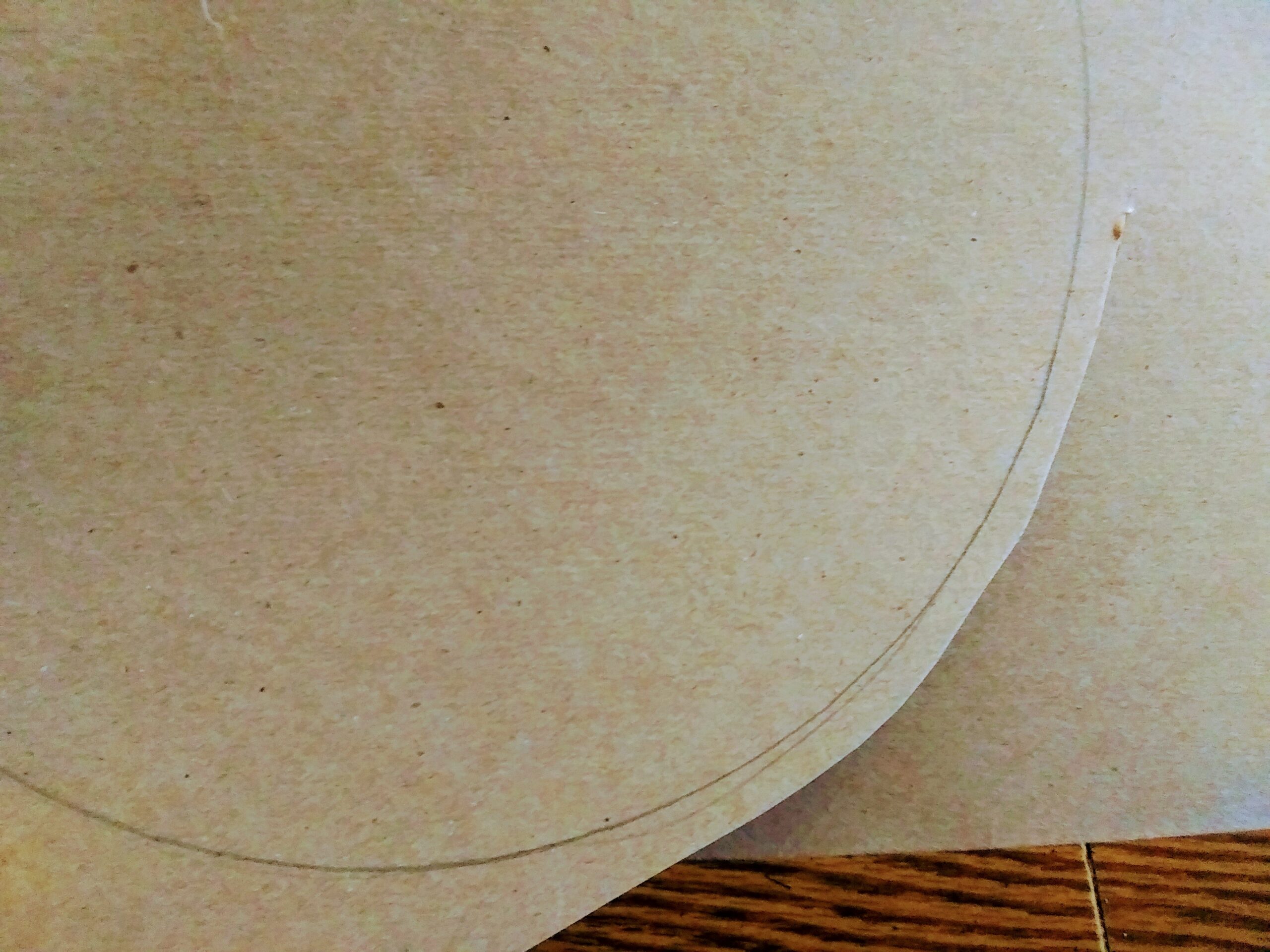 Cut Cardboard one fourth inch from Pencil Marking