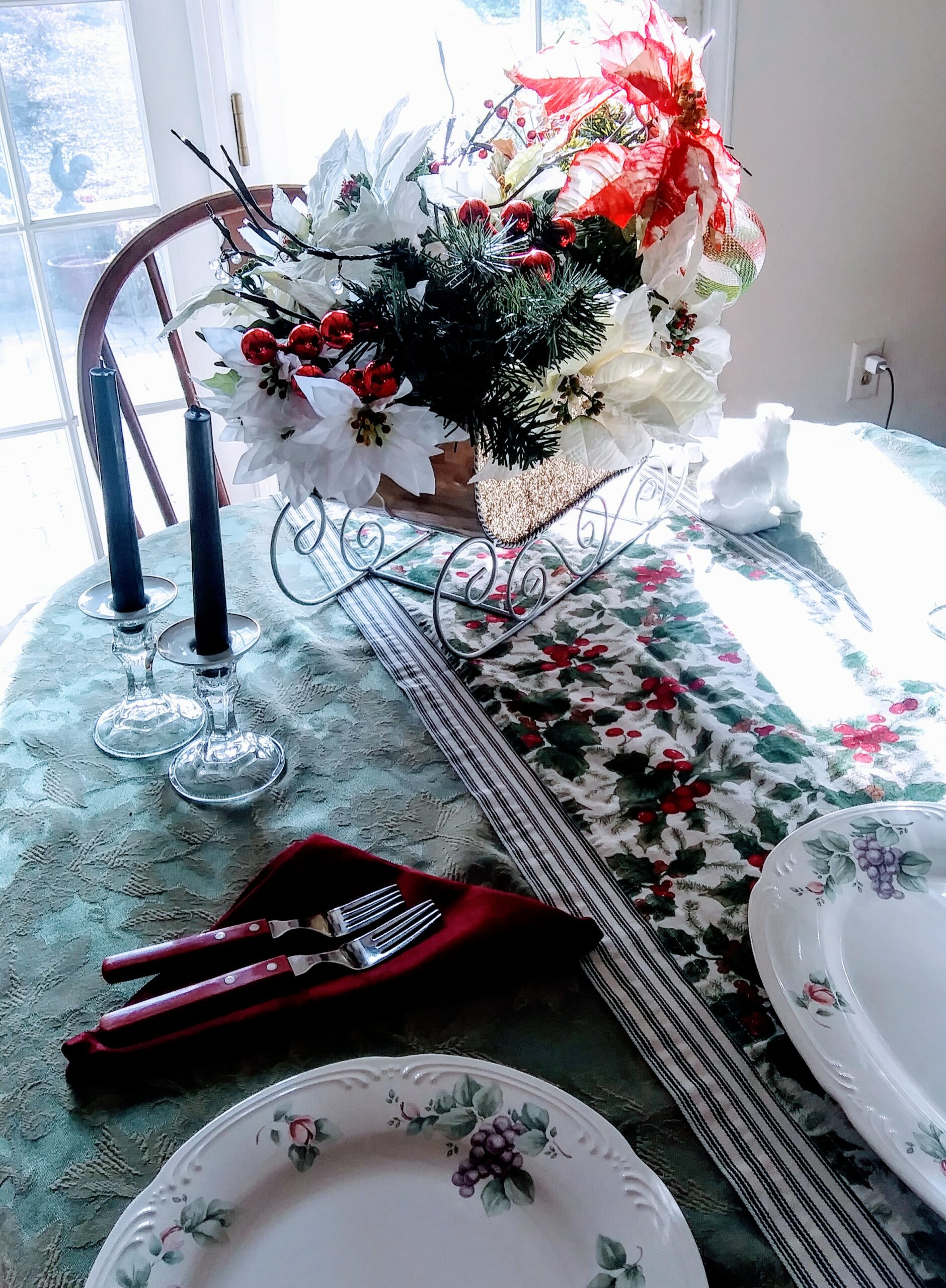 Photograph of Plates and Candles