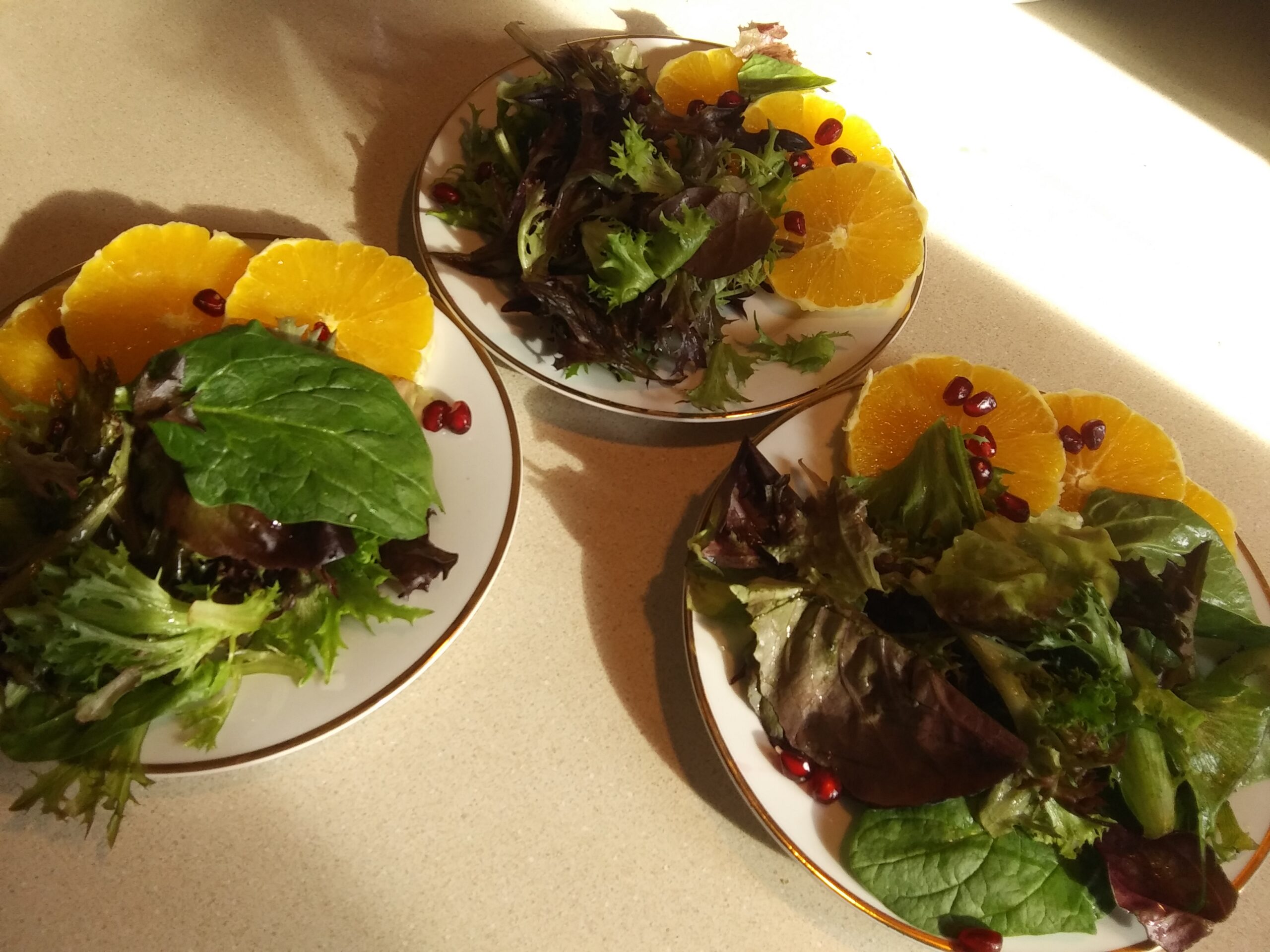 Pomegranate and Orangle Slice Salad