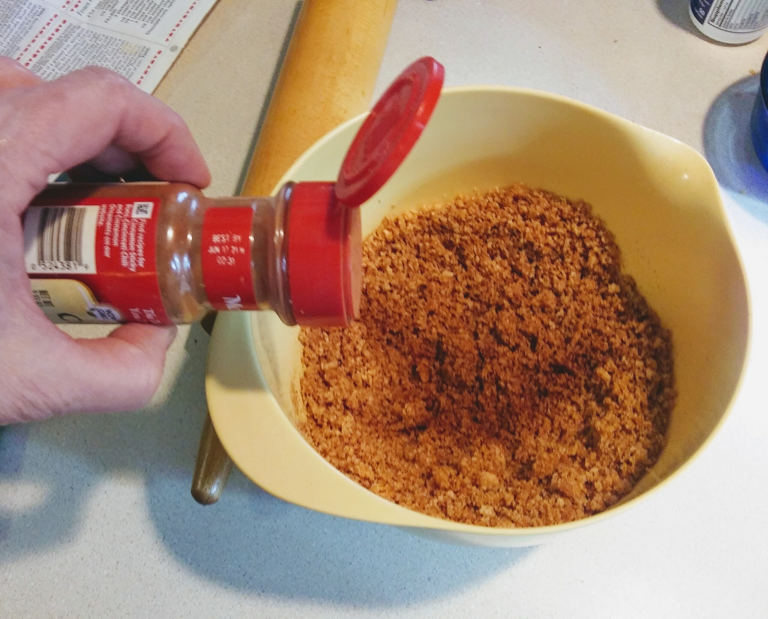 Adding Cinnamon to Crumb Base