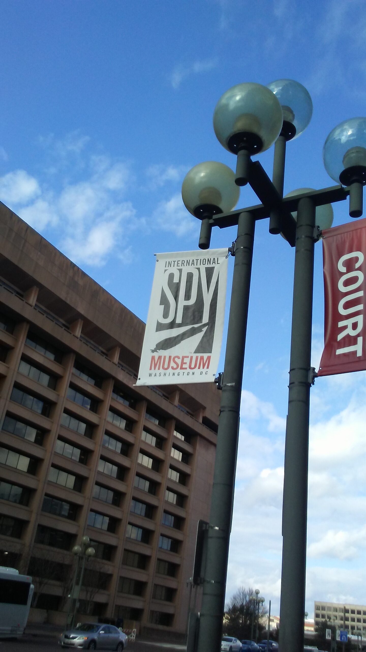 Outside of the Spy Museum