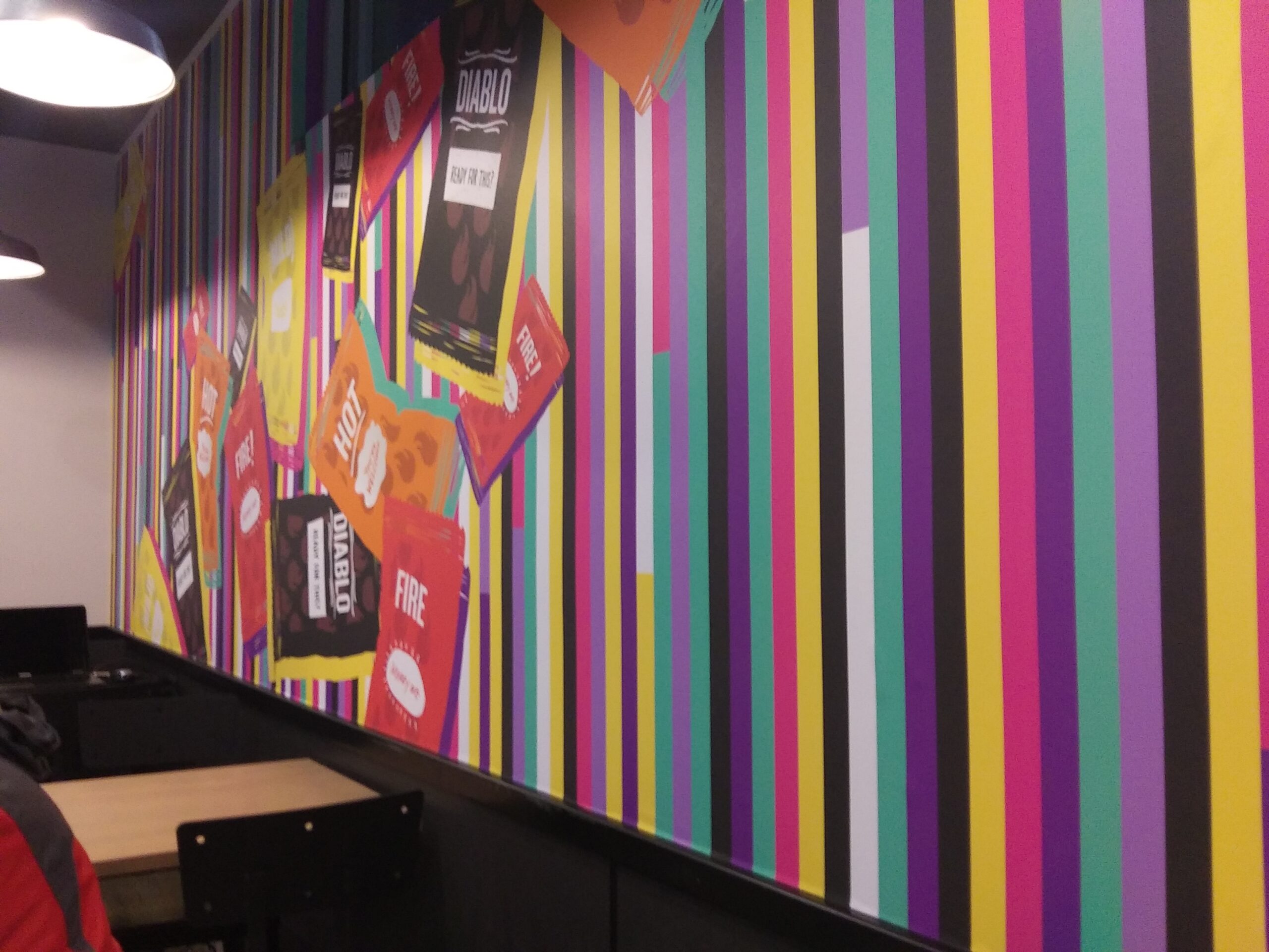 colorful Wall in Taco Shop