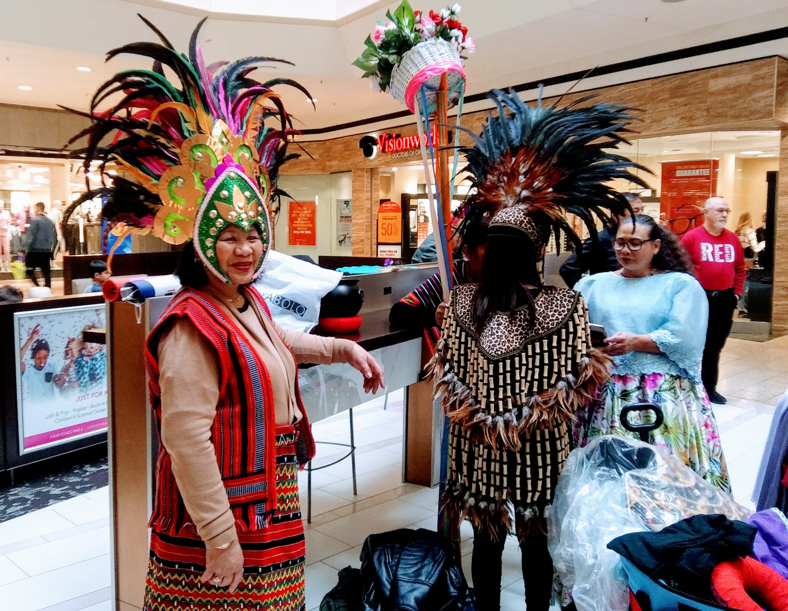 Two Ladies Wearing Philippine Costumes