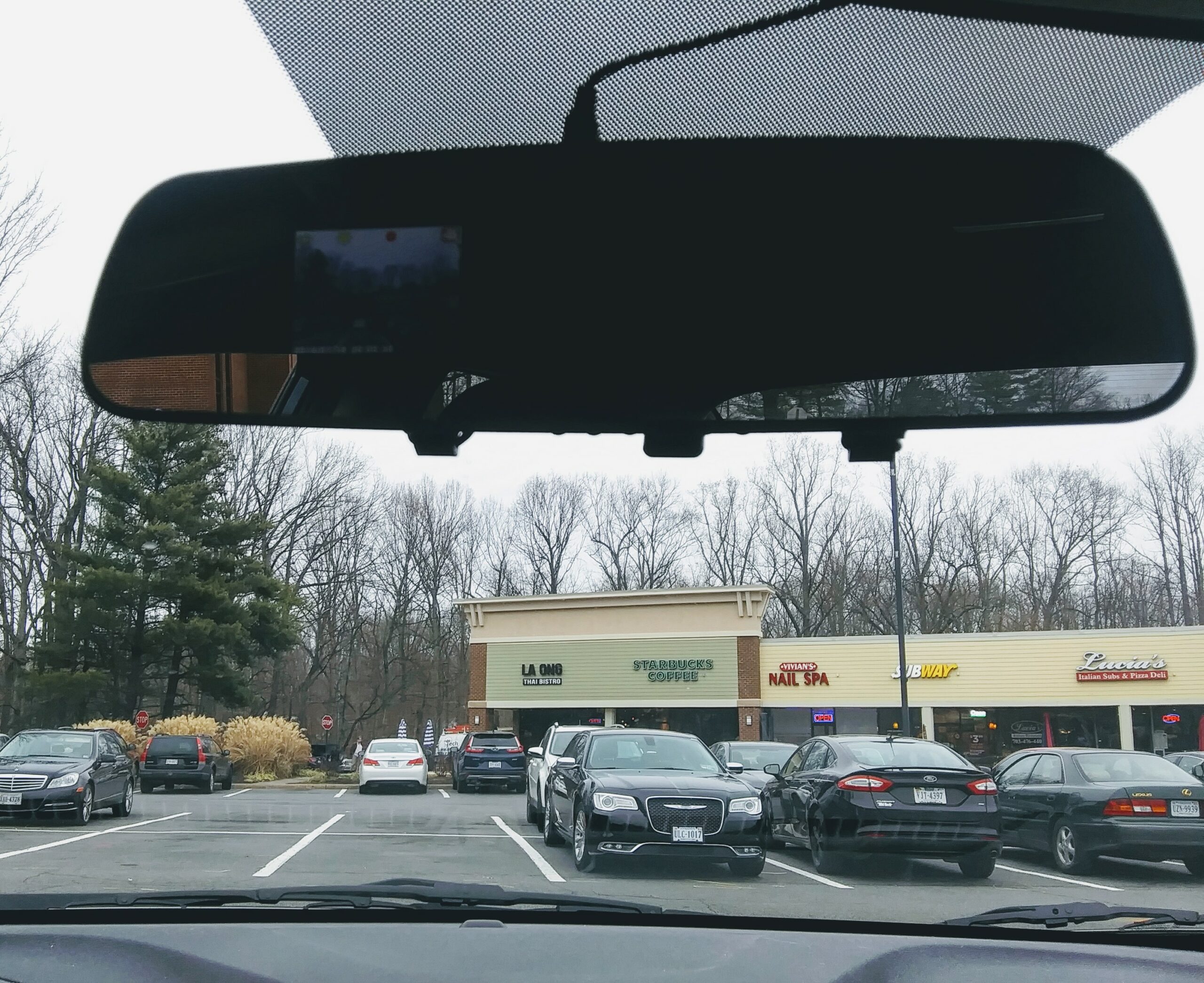 Shopping Center with Dash Cam Recording