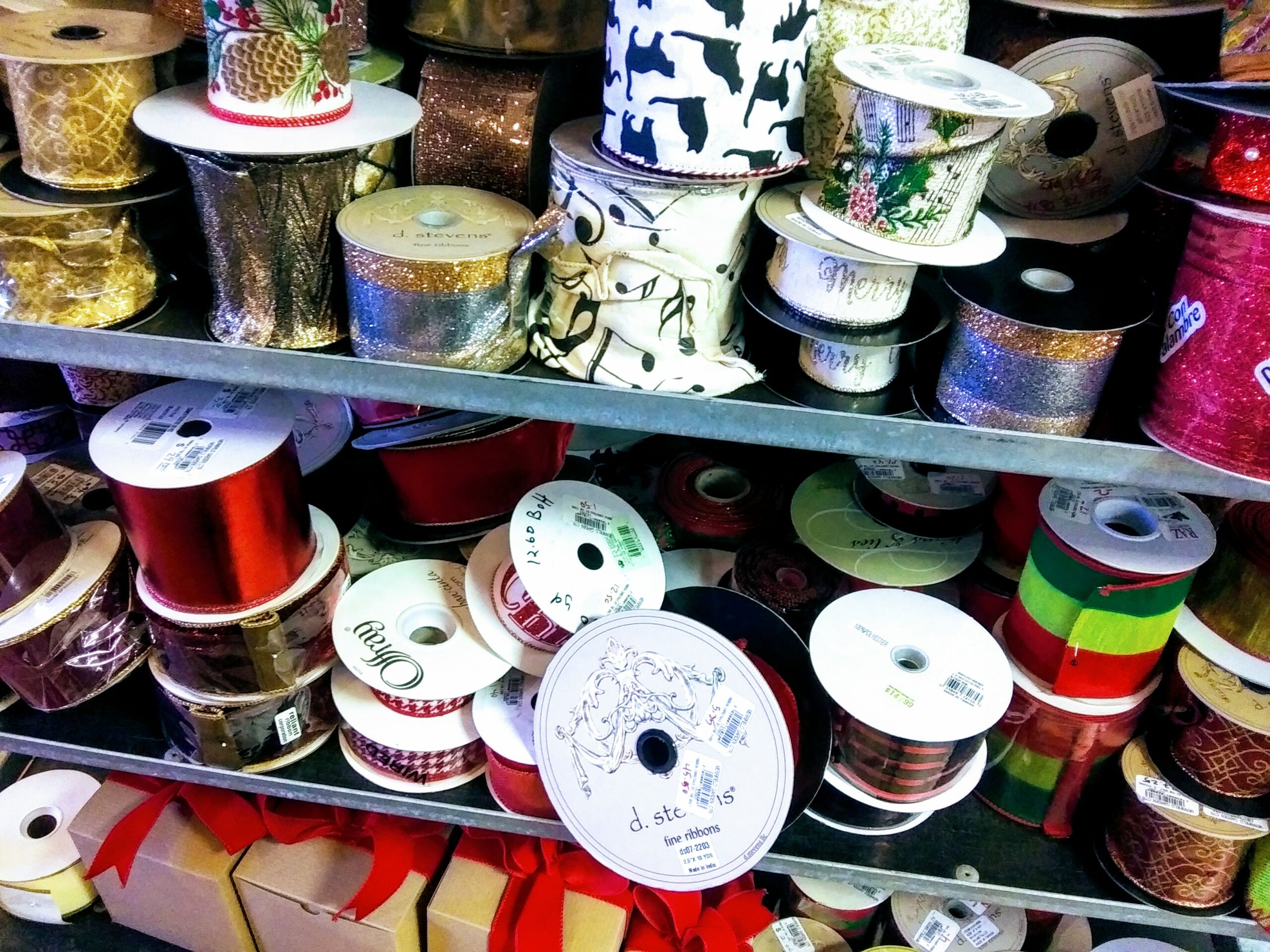 Rolls of Decorative Ribbon