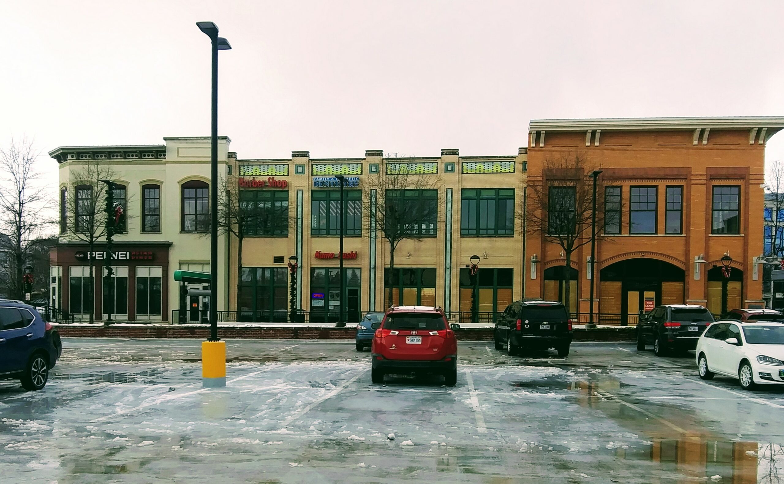 A Row of Vacant Store Fronts