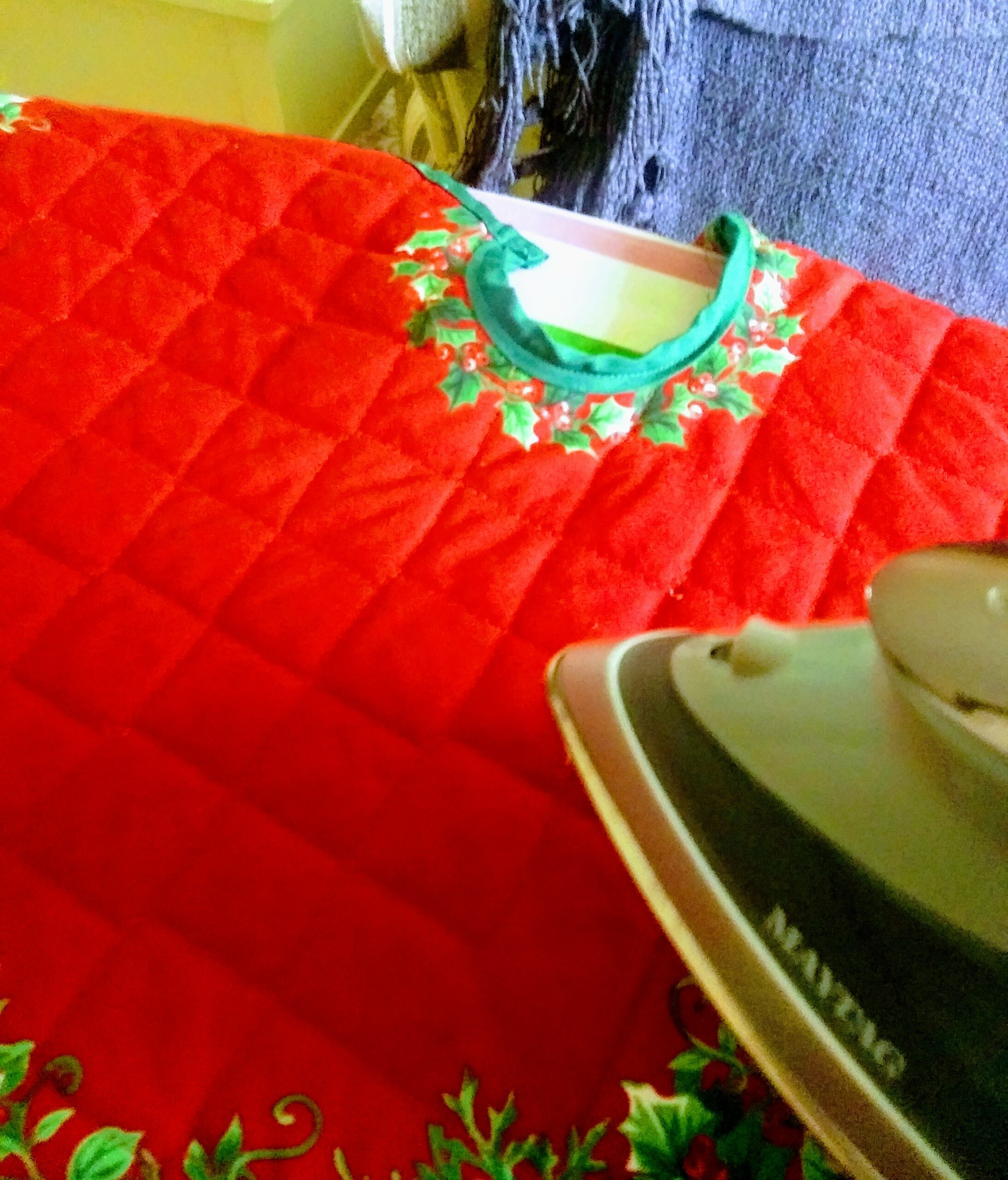 Ironing Washed Christmas Tree Skirt