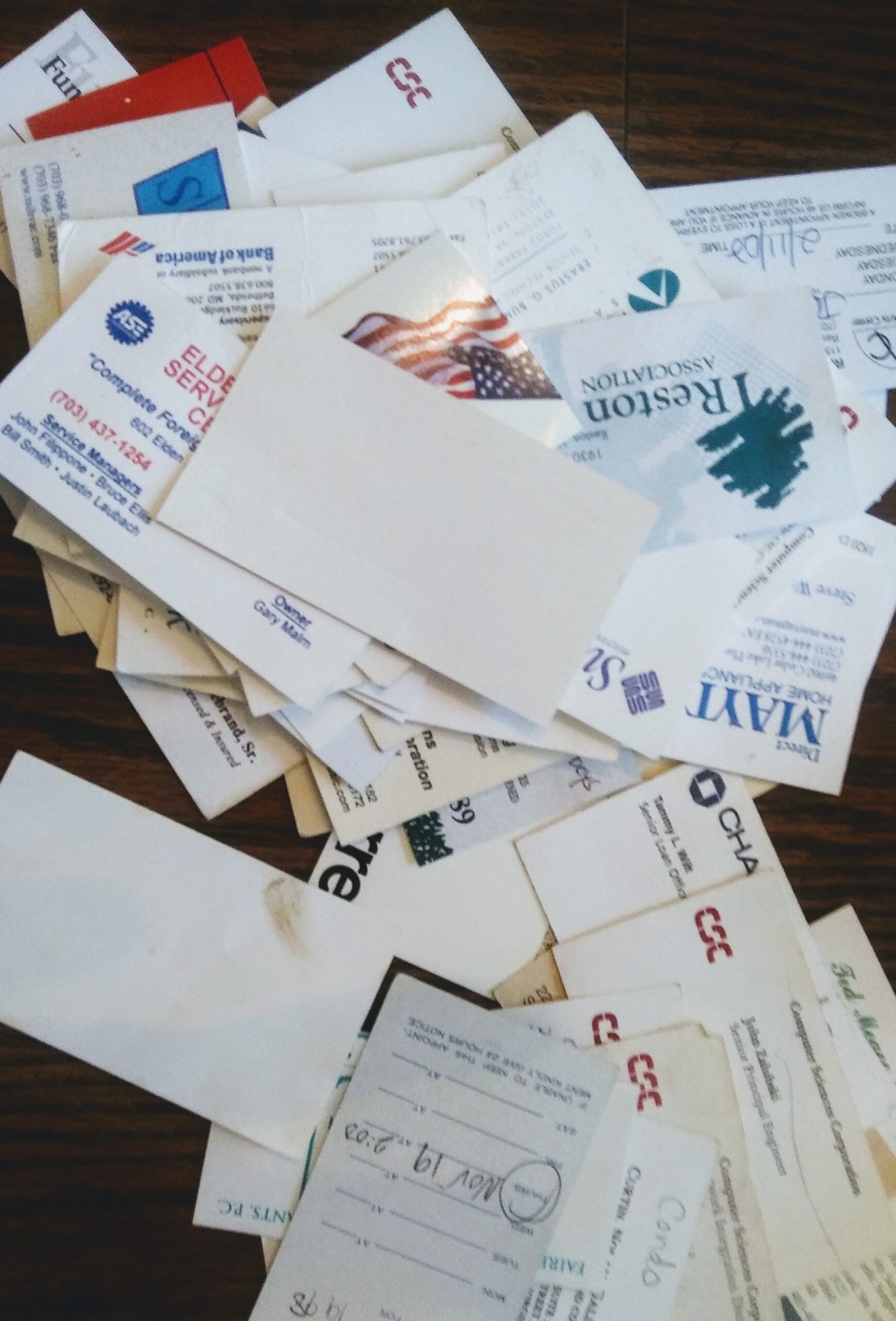 Business Card Clutter