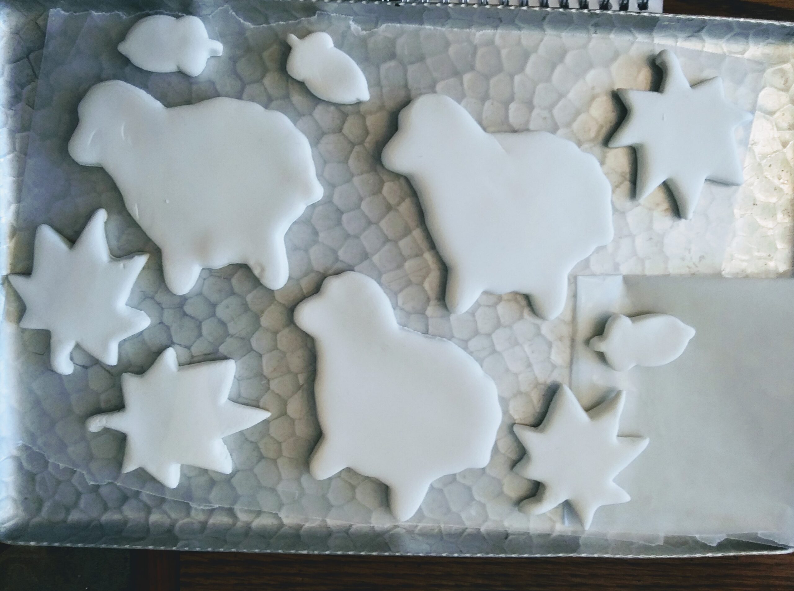 Faux Cookies on Drying Tray