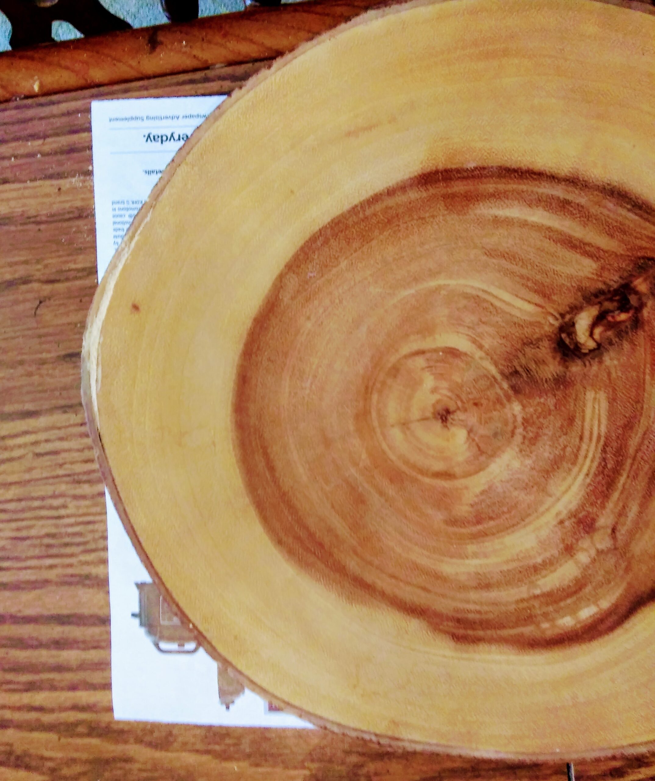 Repaired Wooden Display Dish