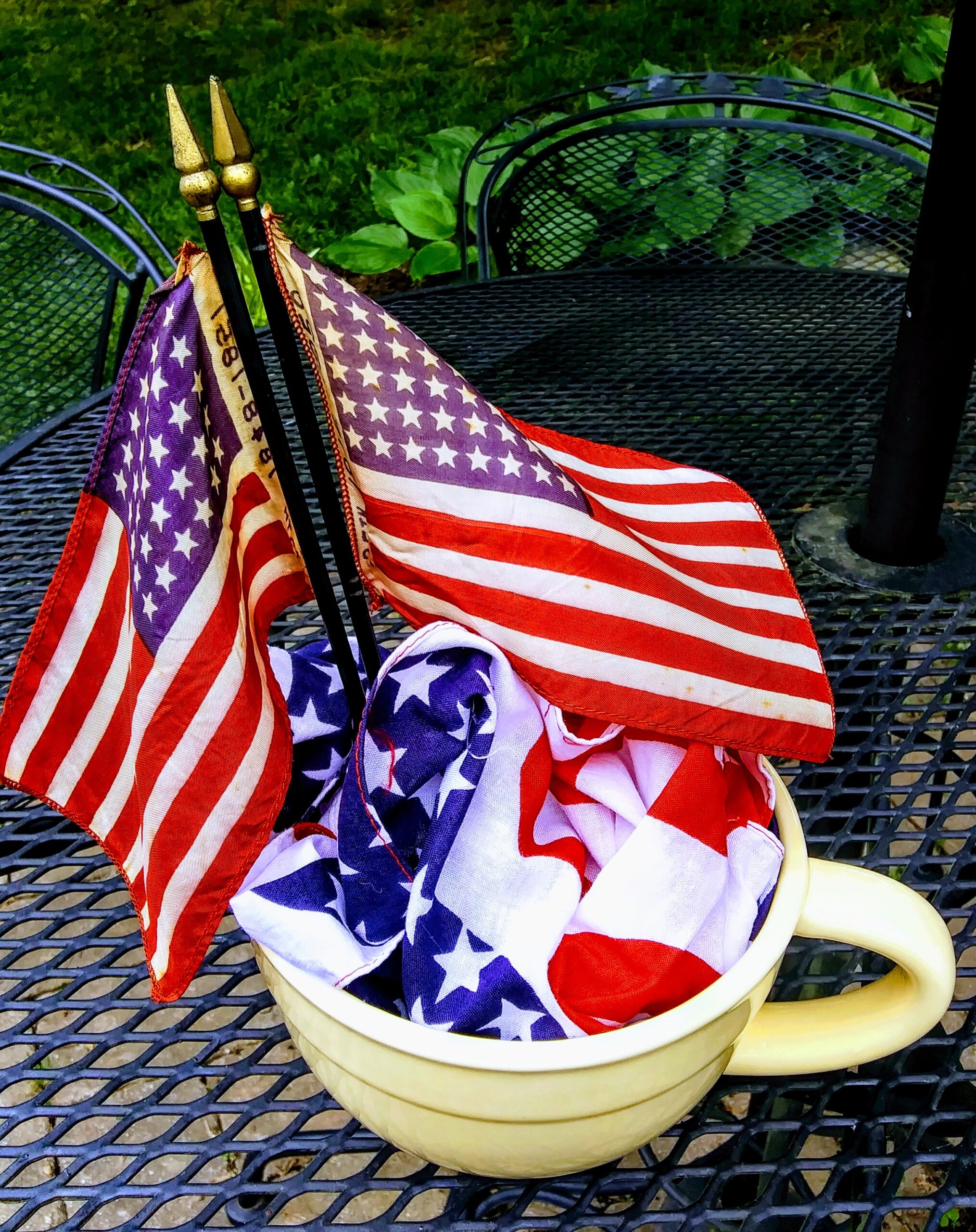 Measuring Cup of Vintage US Flags