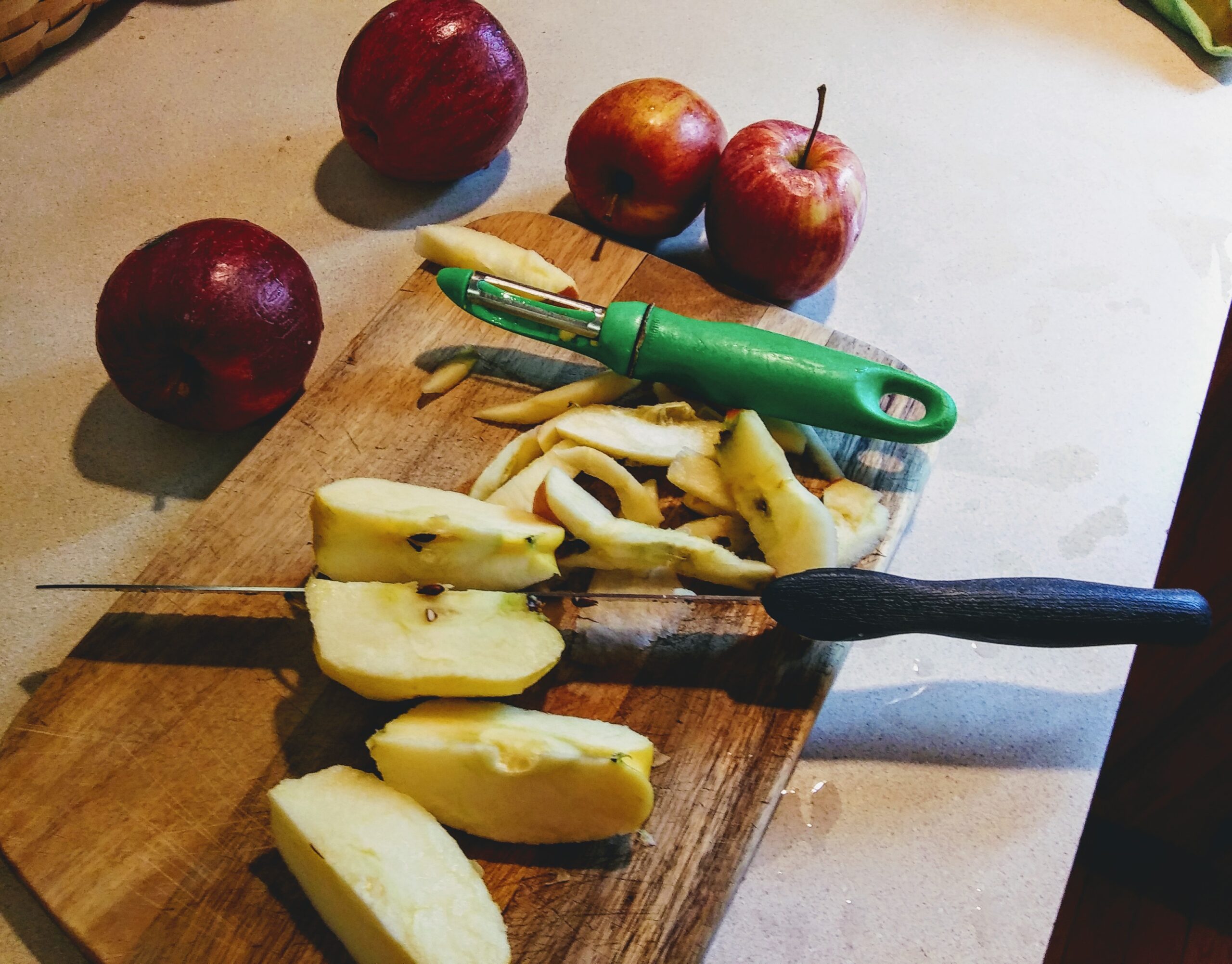 Slicing the Apples in to Wedges