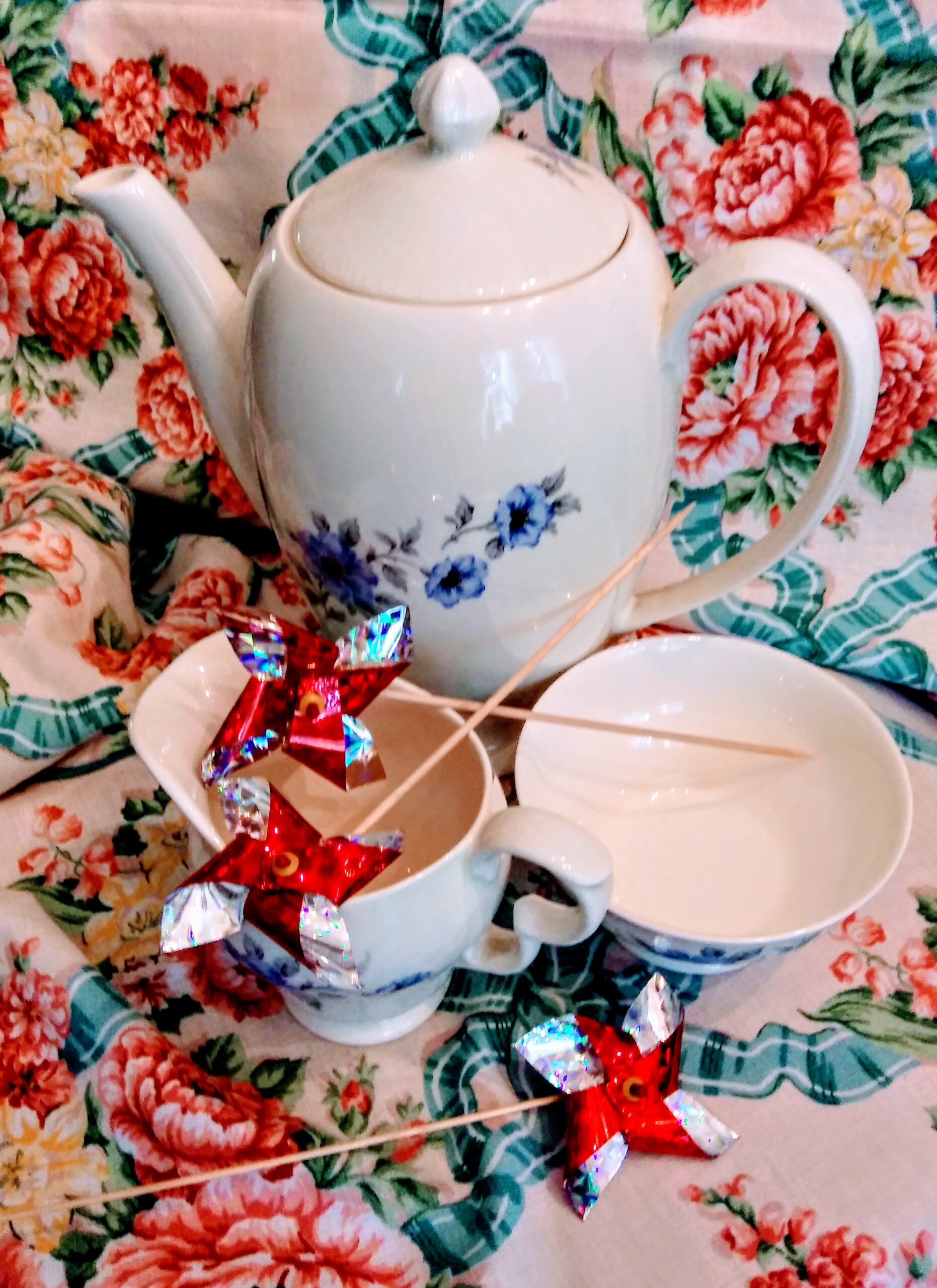 Teapot, Creamer and Sugar Bowl