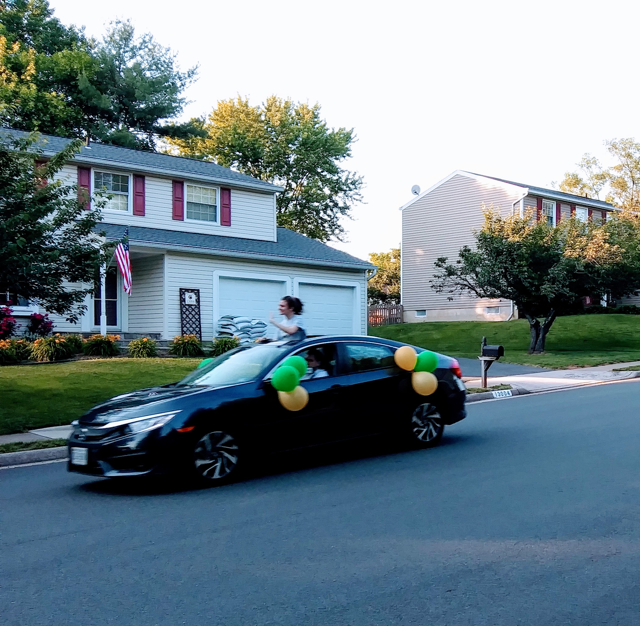 Car Decorated with Balloons