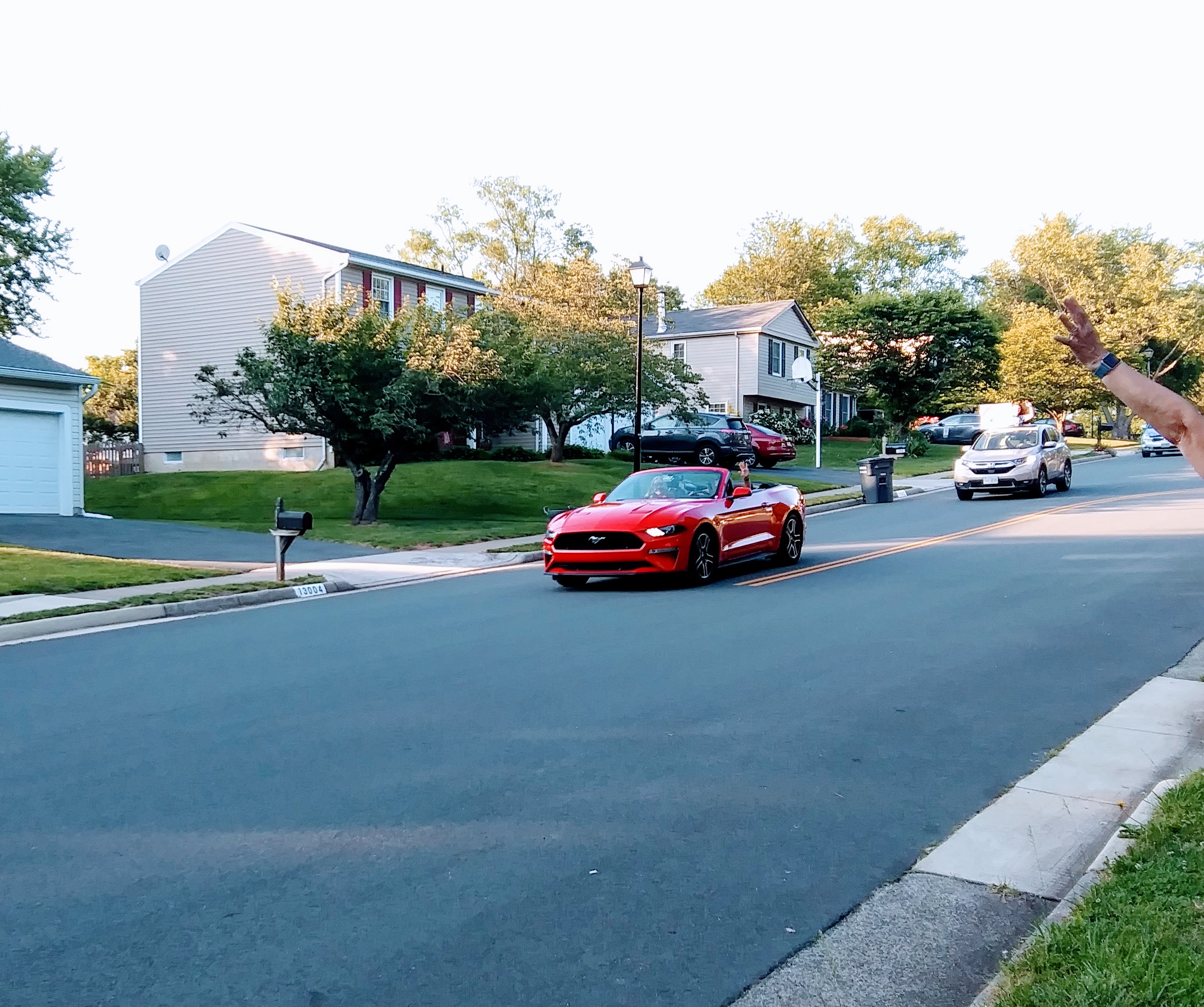 Red Sporty Car to Start Parade