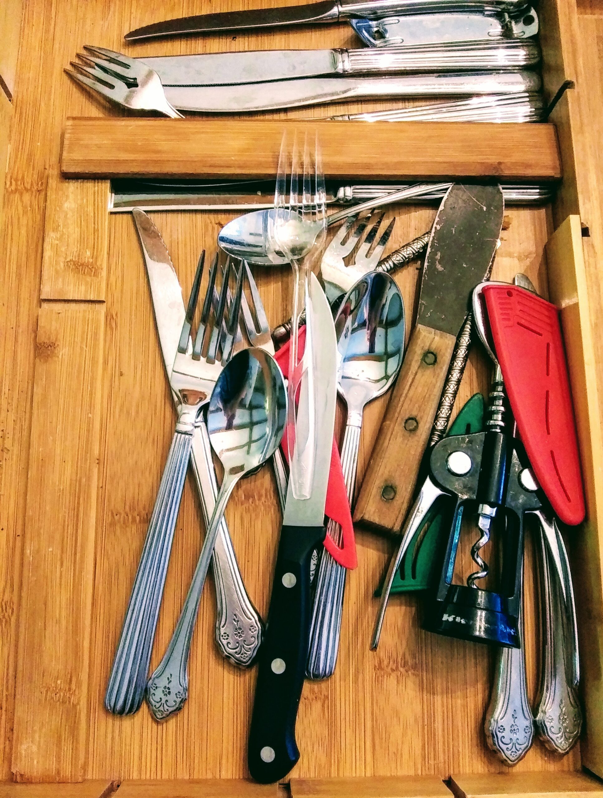 Silverware Drawer Before Repair