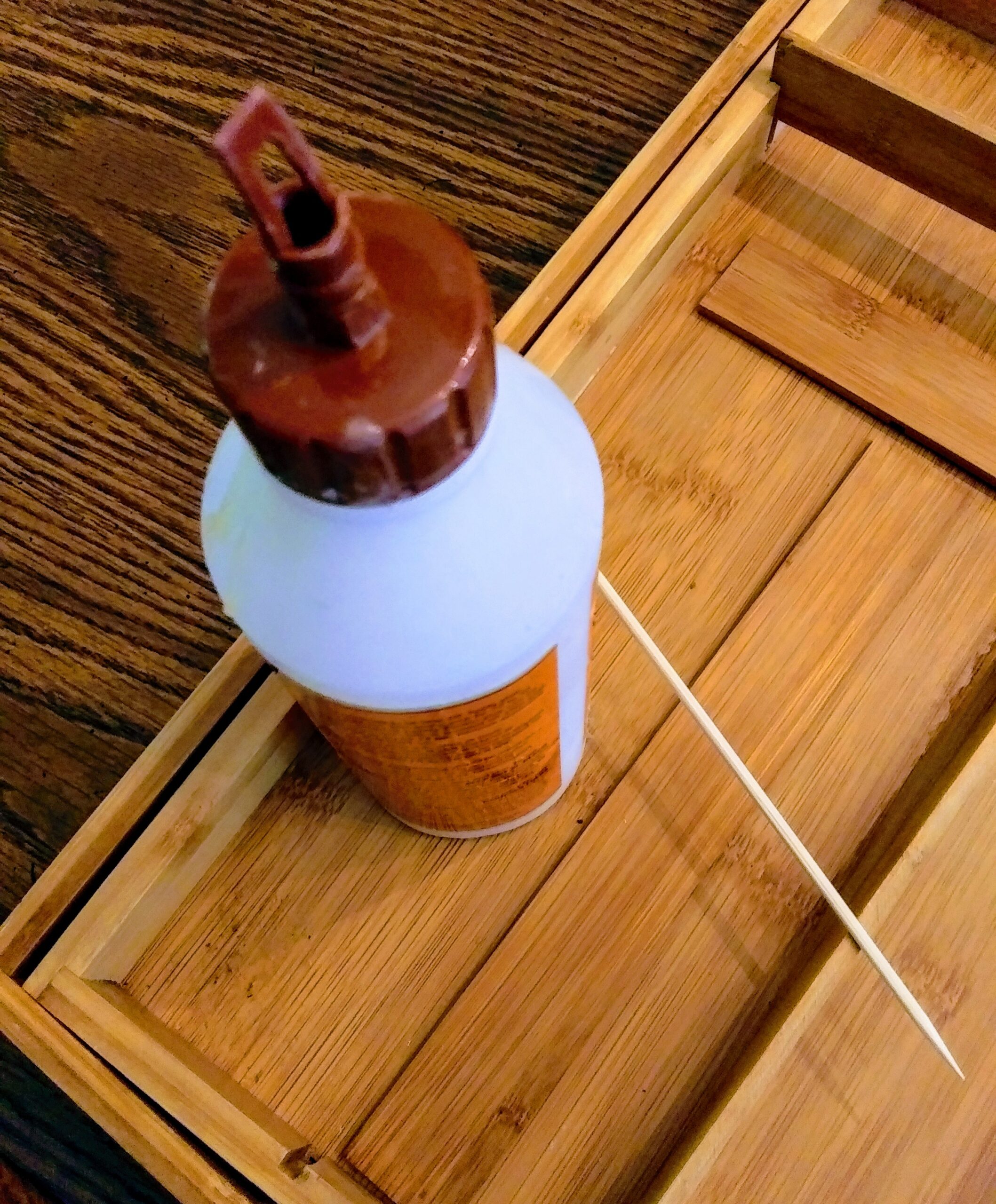 Wood Glue and A Wooden Skewer