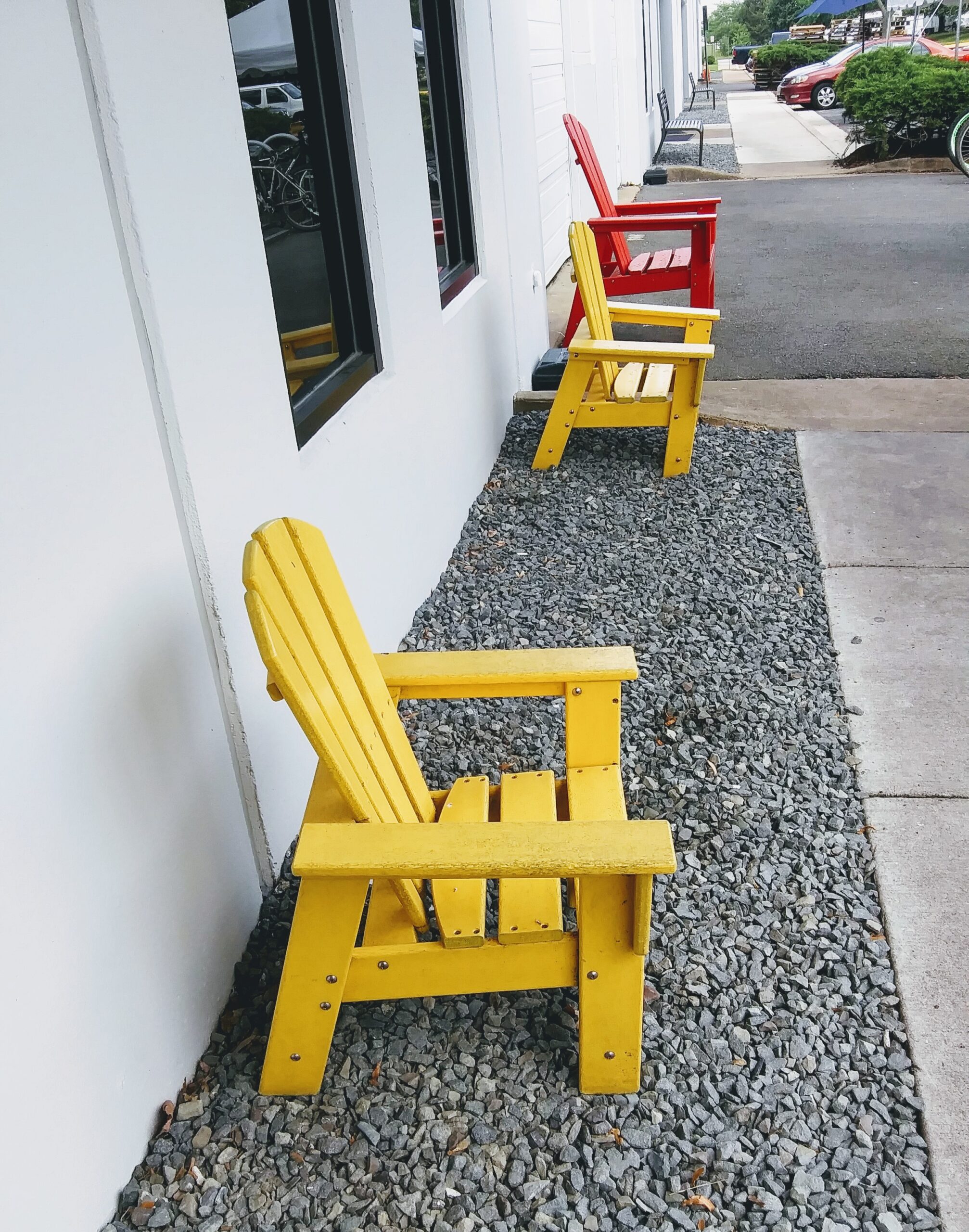 Patio Chairs Placed Six Feet Apart