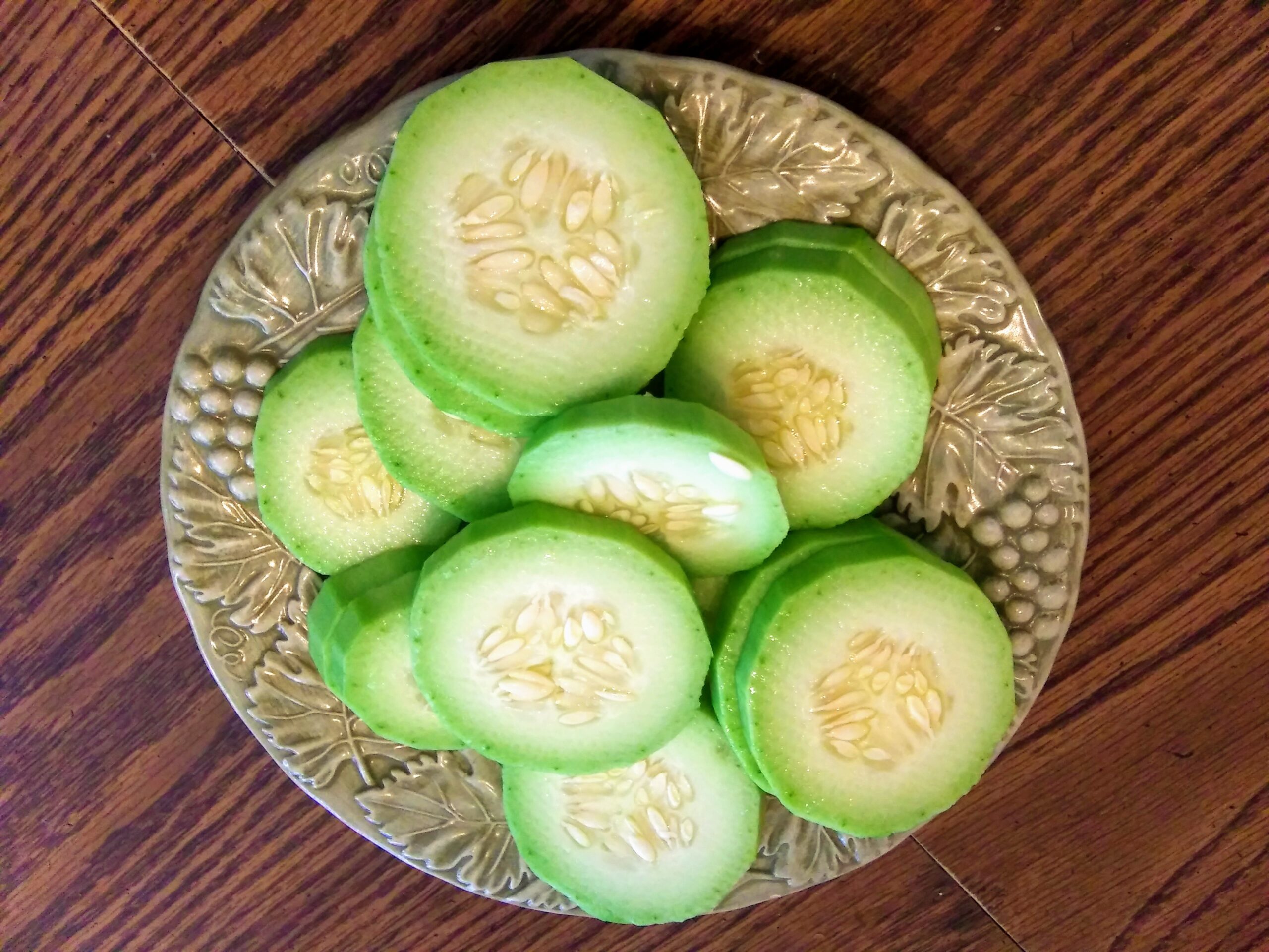 Sliced Armenian Cucumbers