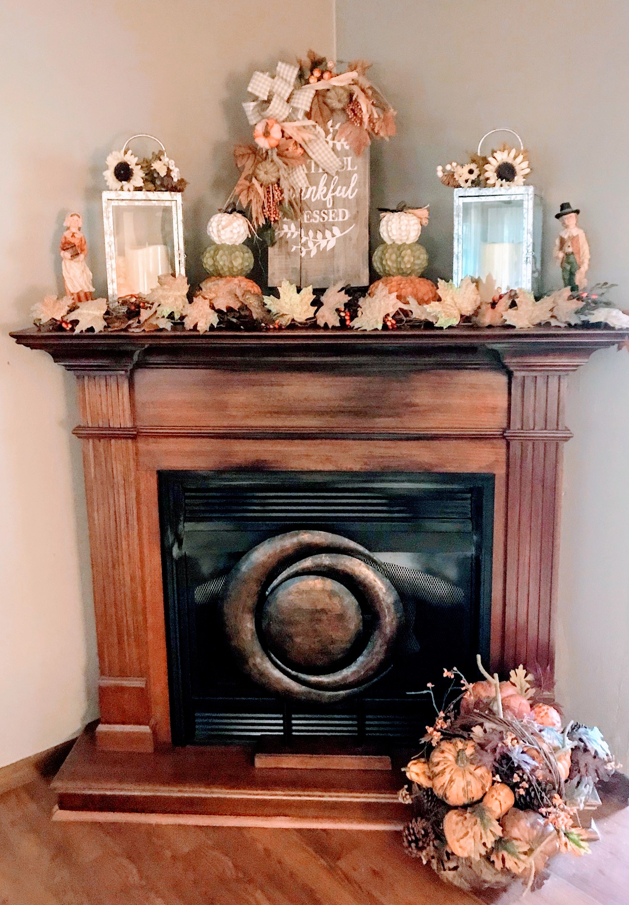 Fireplace with Lanterns