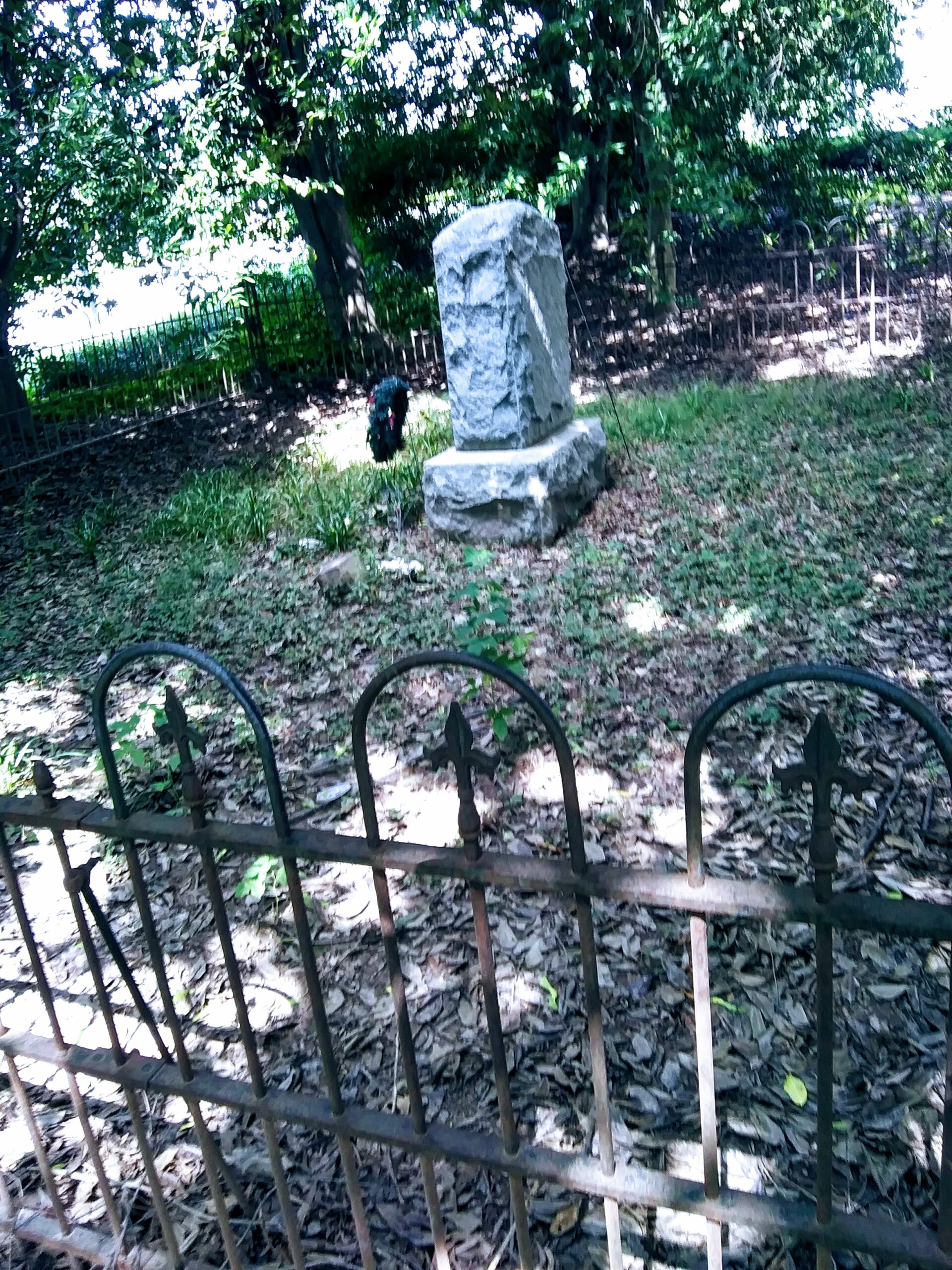 Heavy Iron Fencing Around the Grave Site