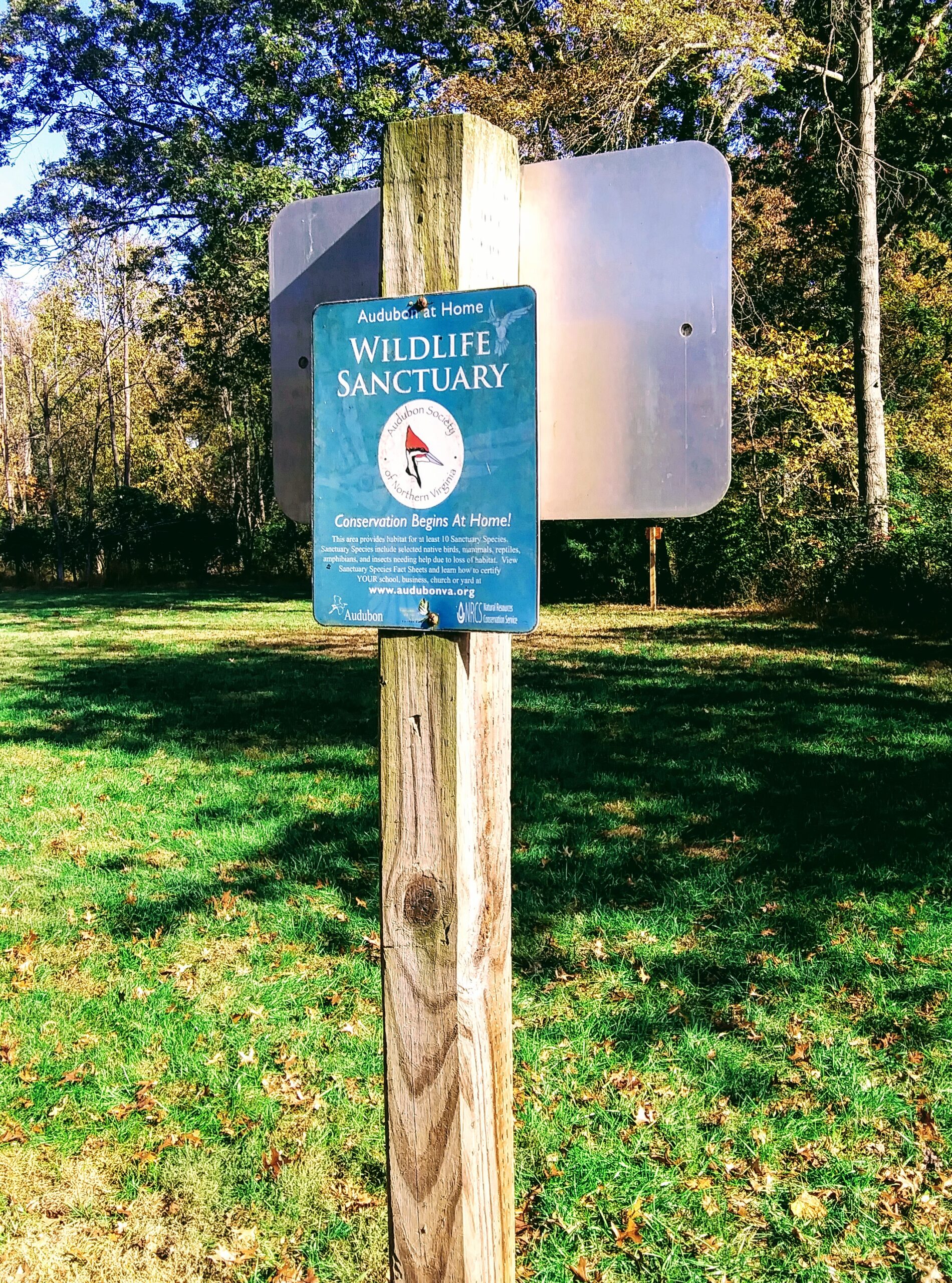 Aububon at Home Wildlife Sanctuary Sign