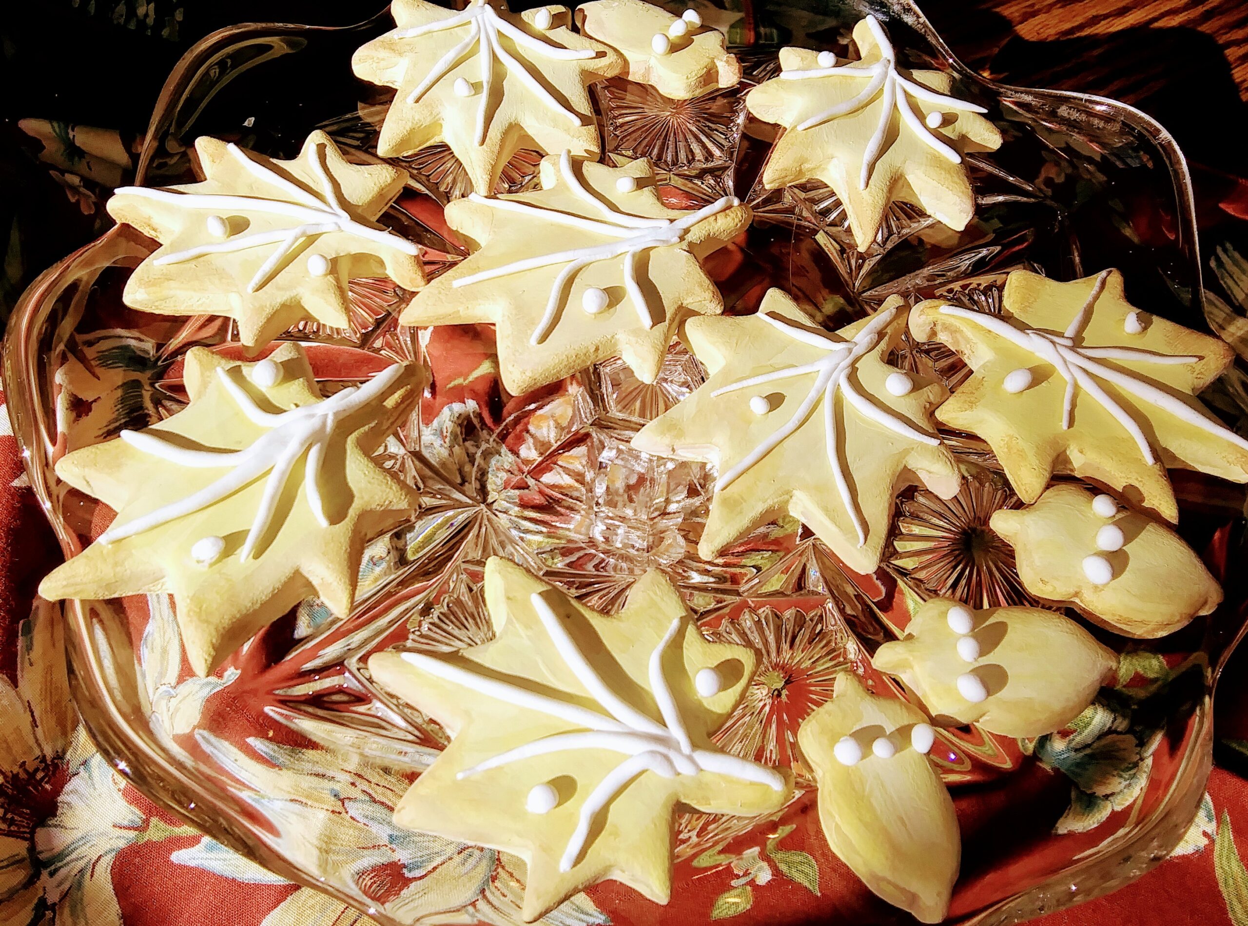 Completed Faux Leaf Sugar Cookies