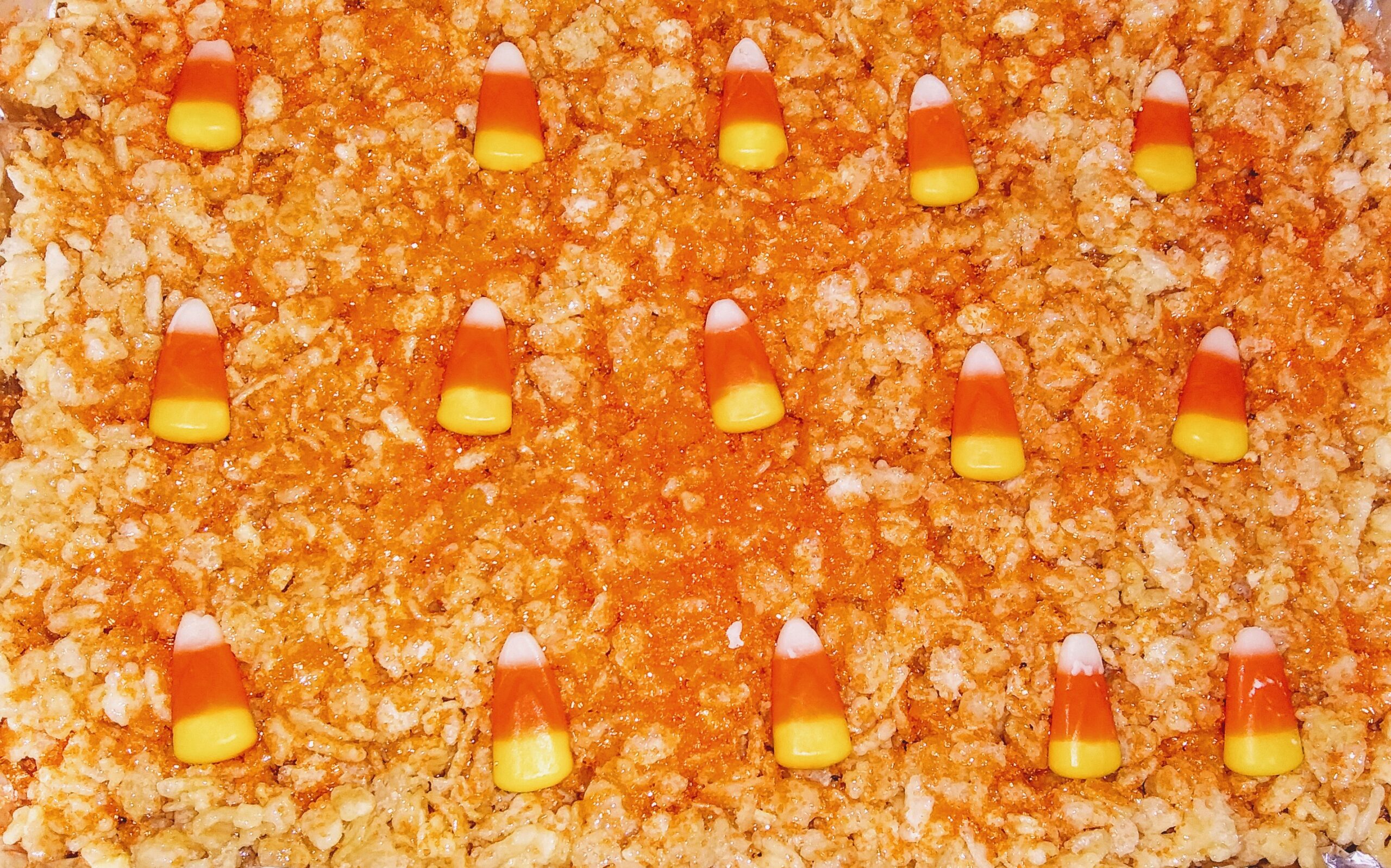 Marshmallow Treats with Candy Corn