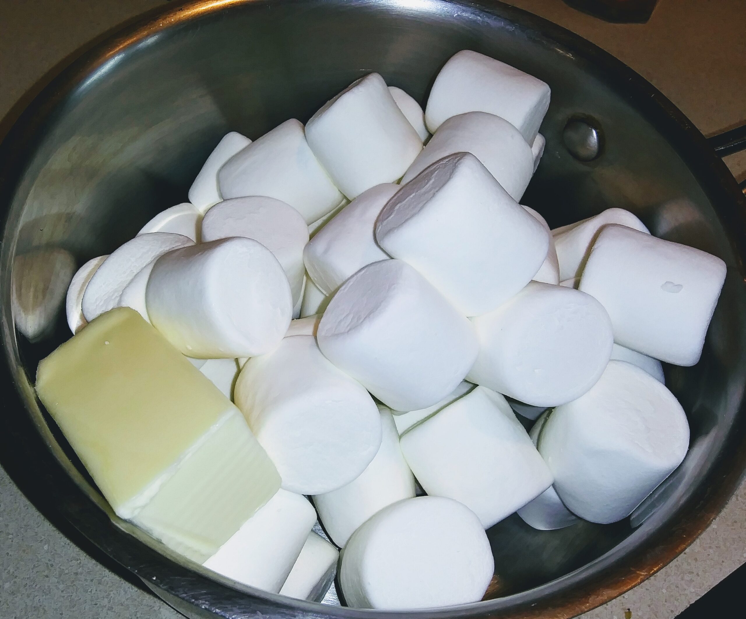 Marshmallows and Butter on Stove Burner