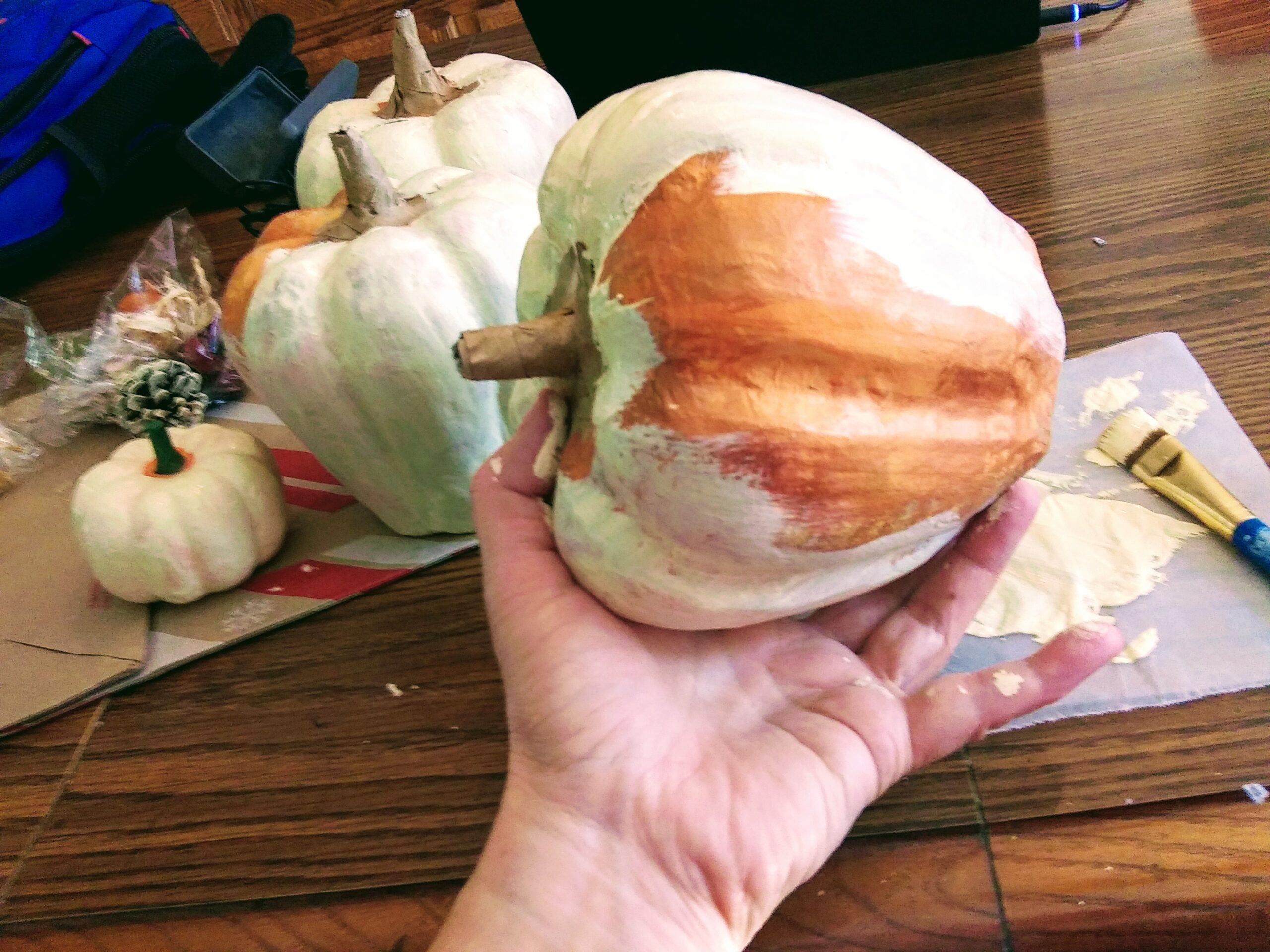 Painting Large Pumpkin