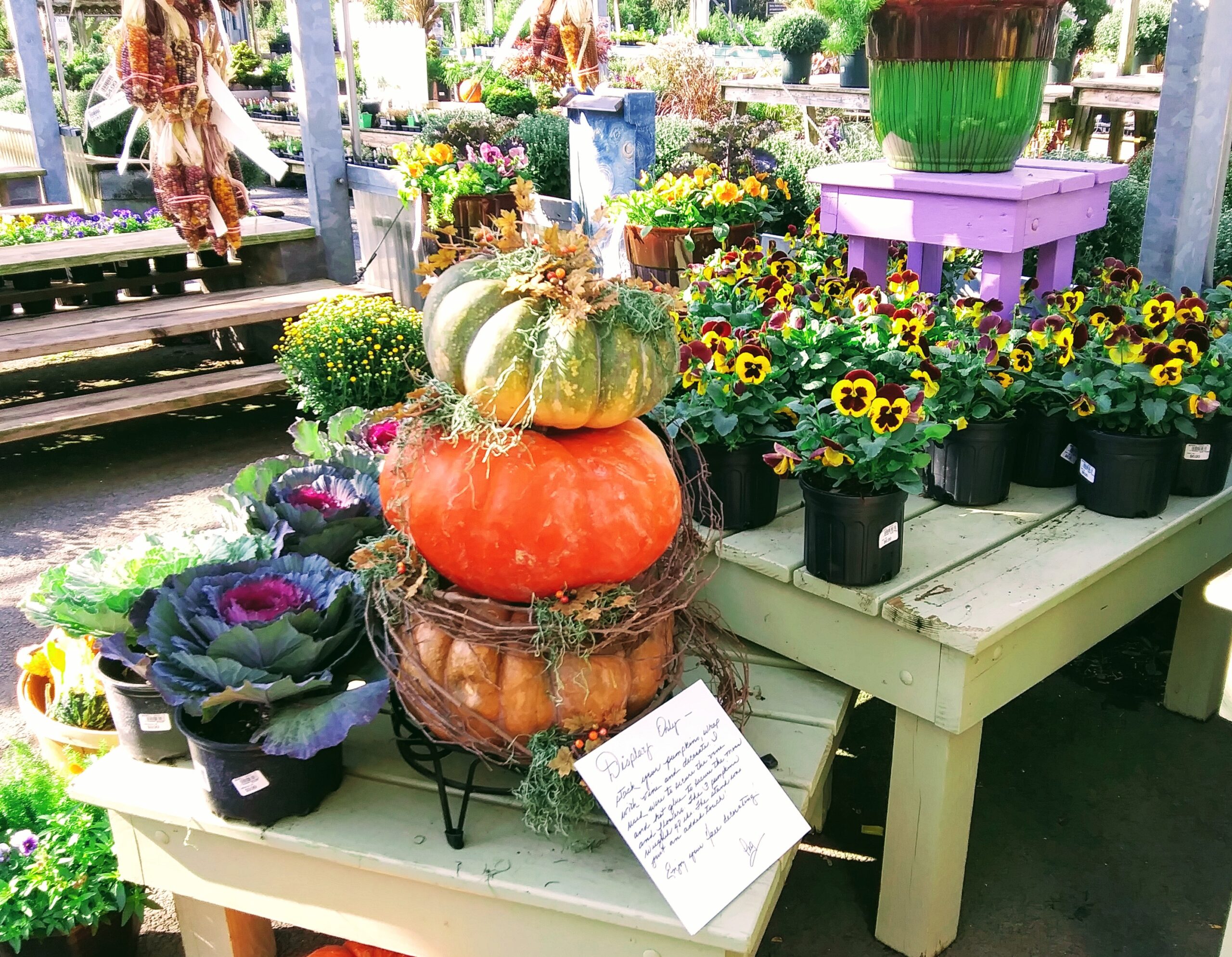 Stacked Pumpkin Display