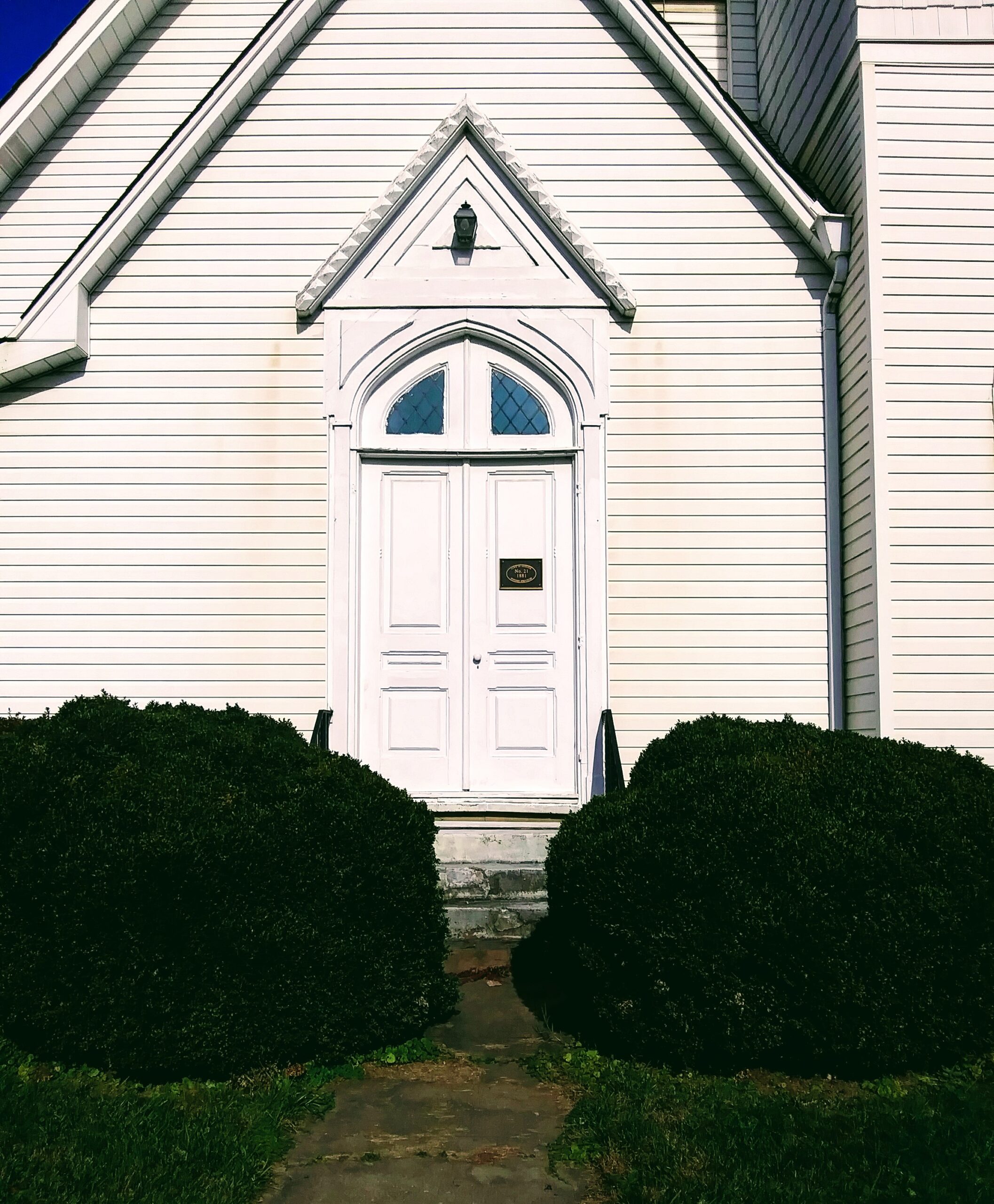 Double Front Doors on the St. Timothy's Church Building