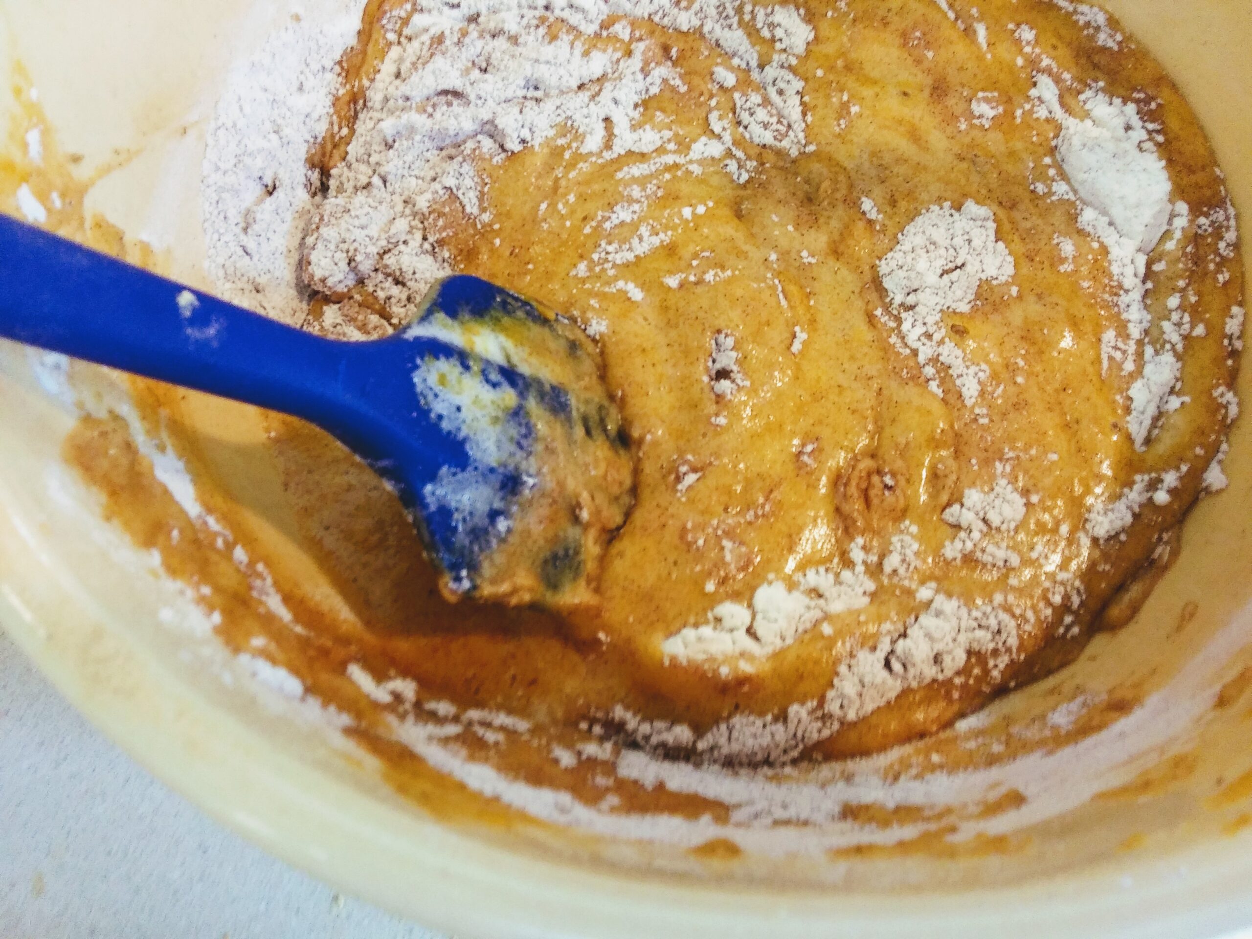 Mixing the Pumpkin batter