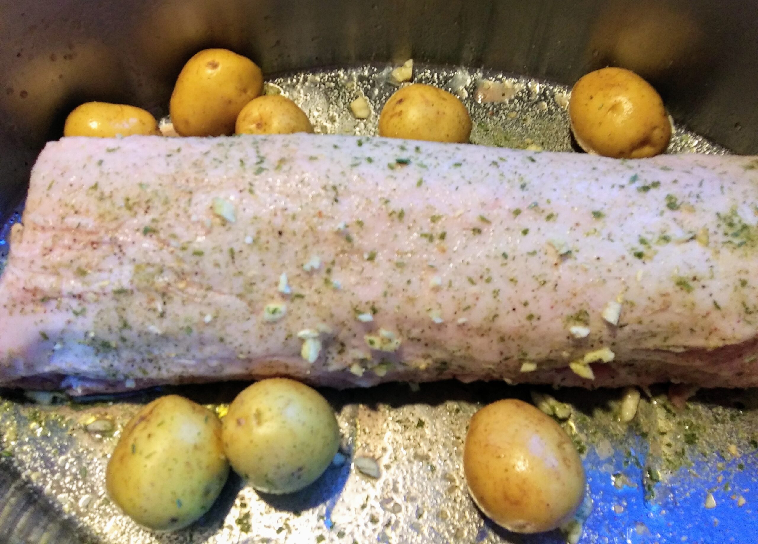 Pork Loin Roast with Yellow Baby Potatoes