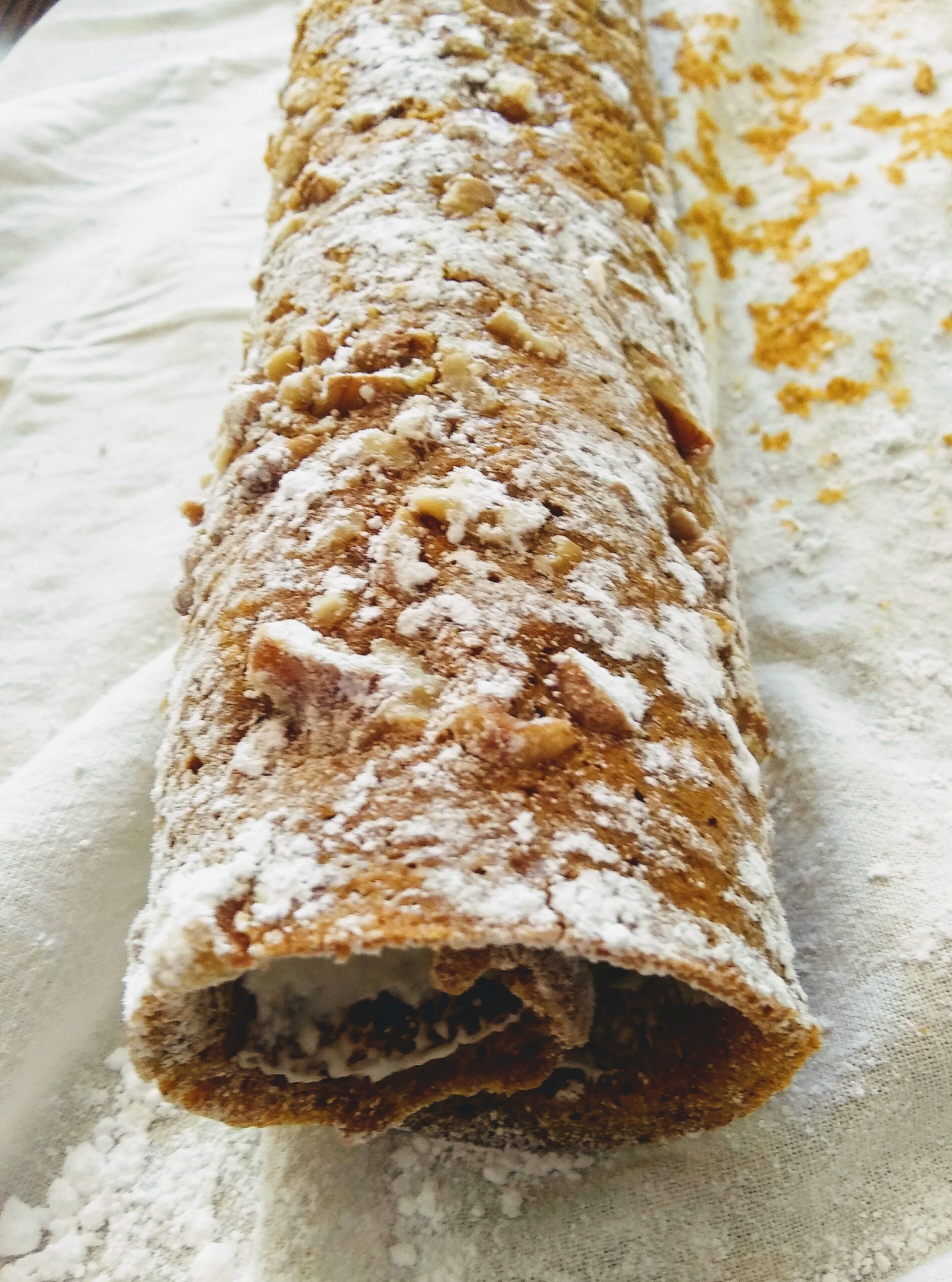 Pumpkin Walnut Dessert Roll