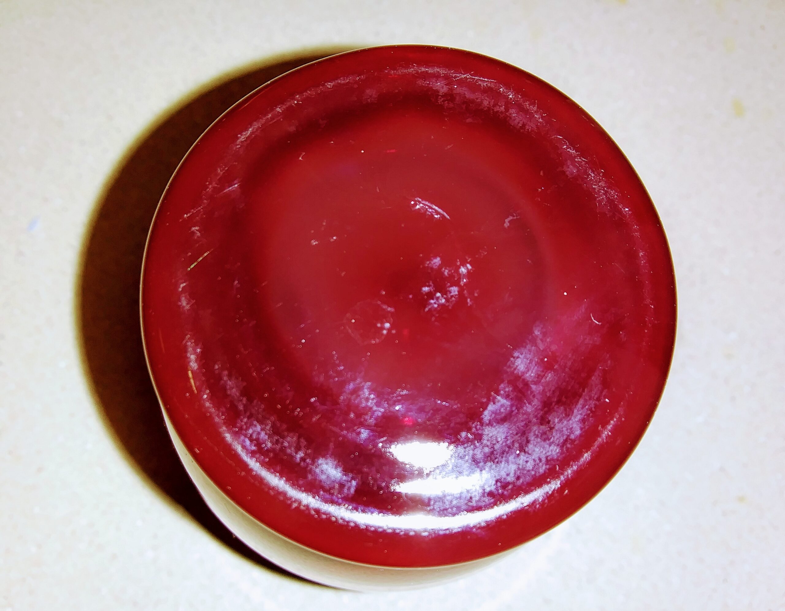 Unmarked Bottom of a Royal Ruby Tumbler