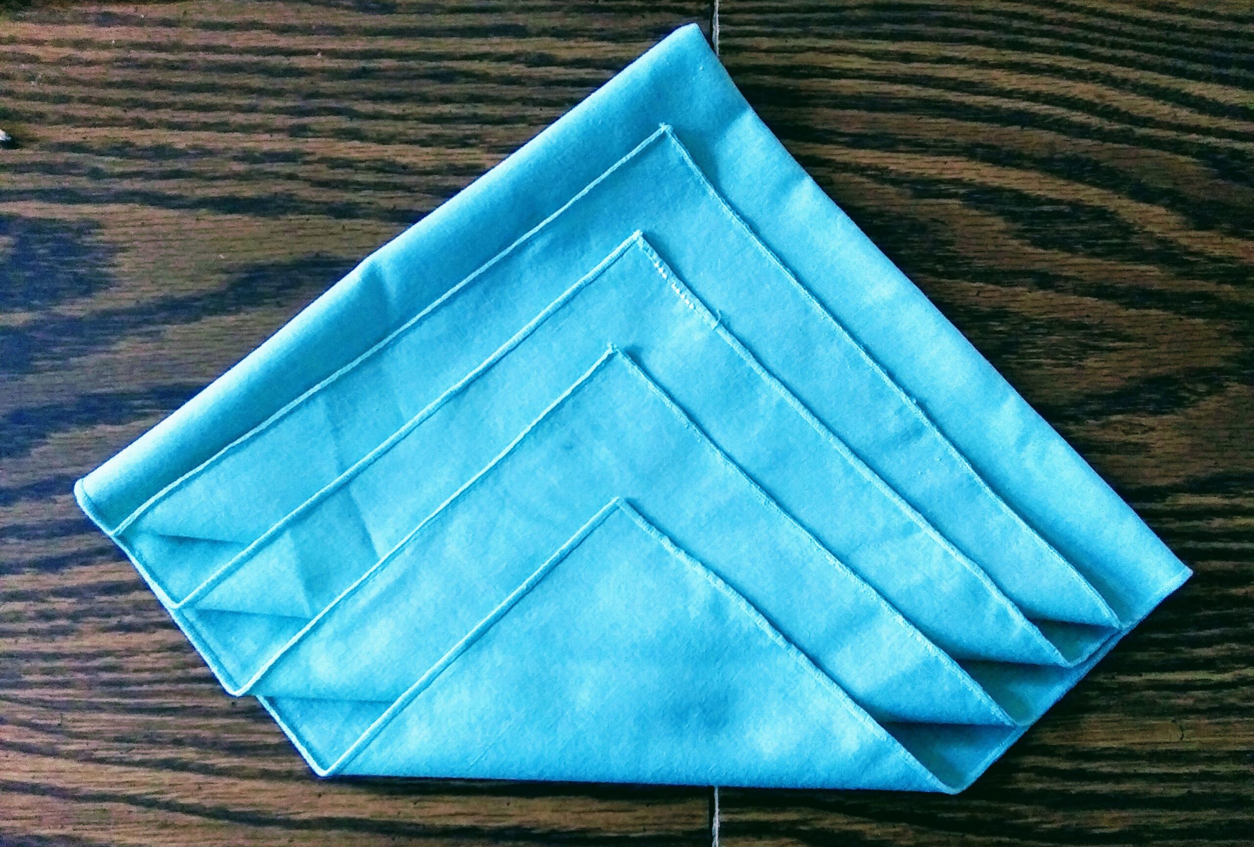 Napkin Edges Folded Up