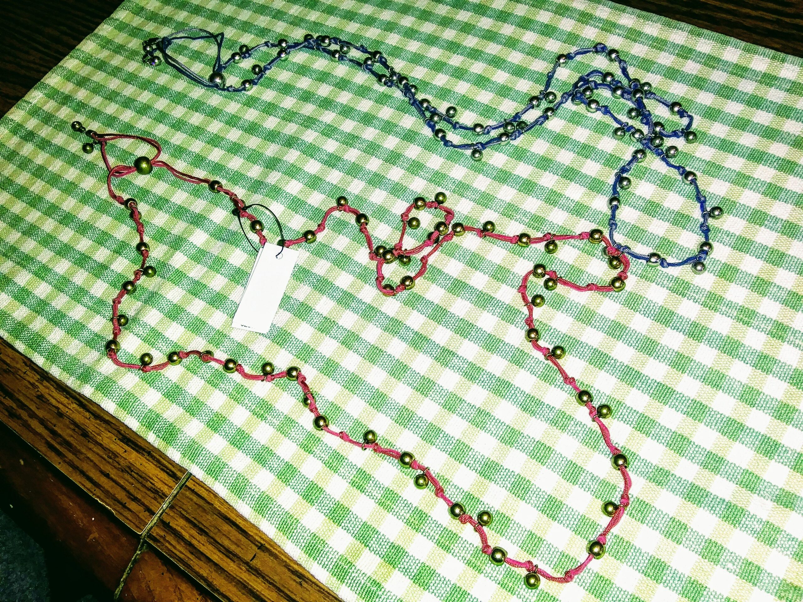 Blue and Cherry Red Necklaces