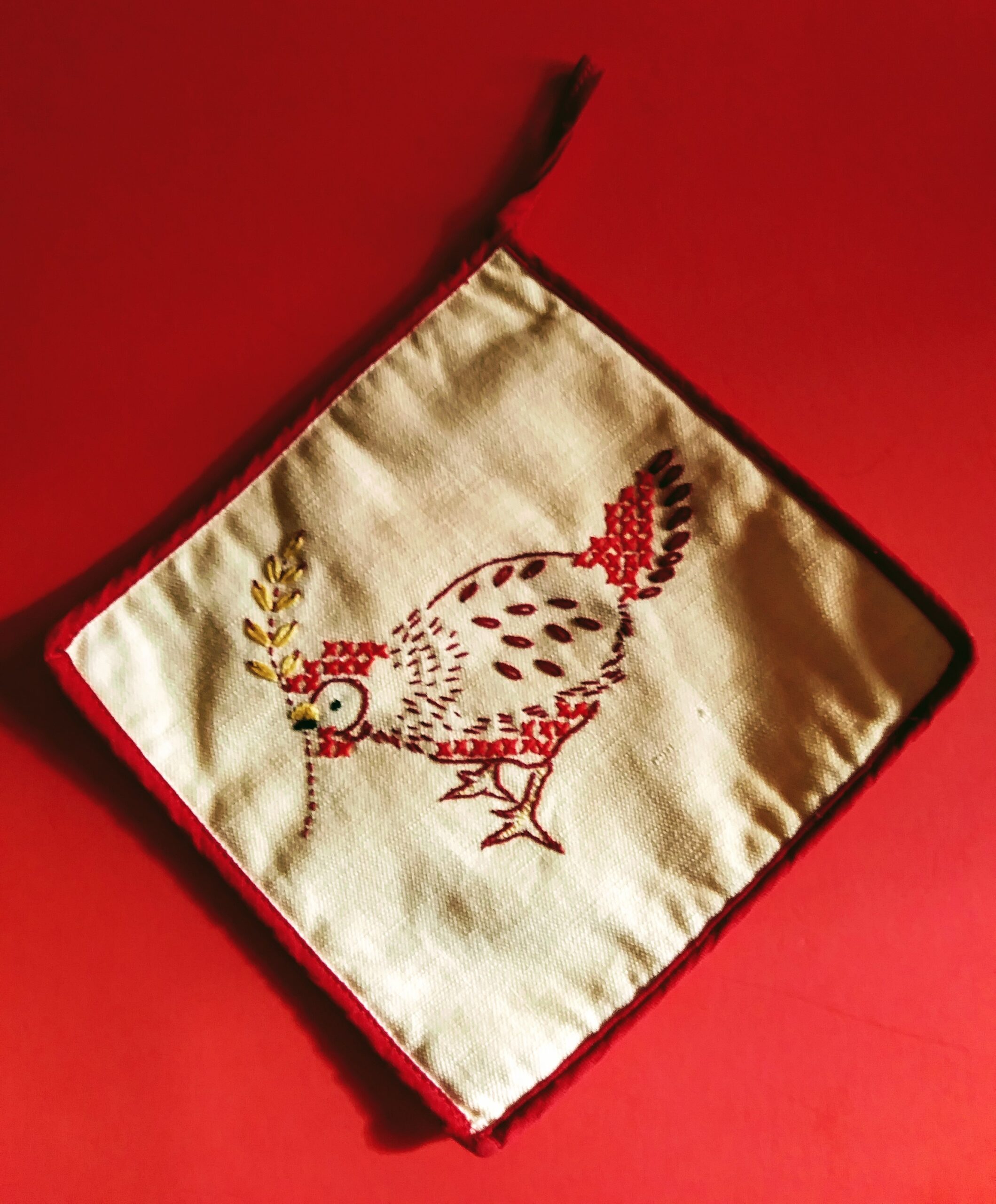 Close Up of Chicken Design Pot Holder