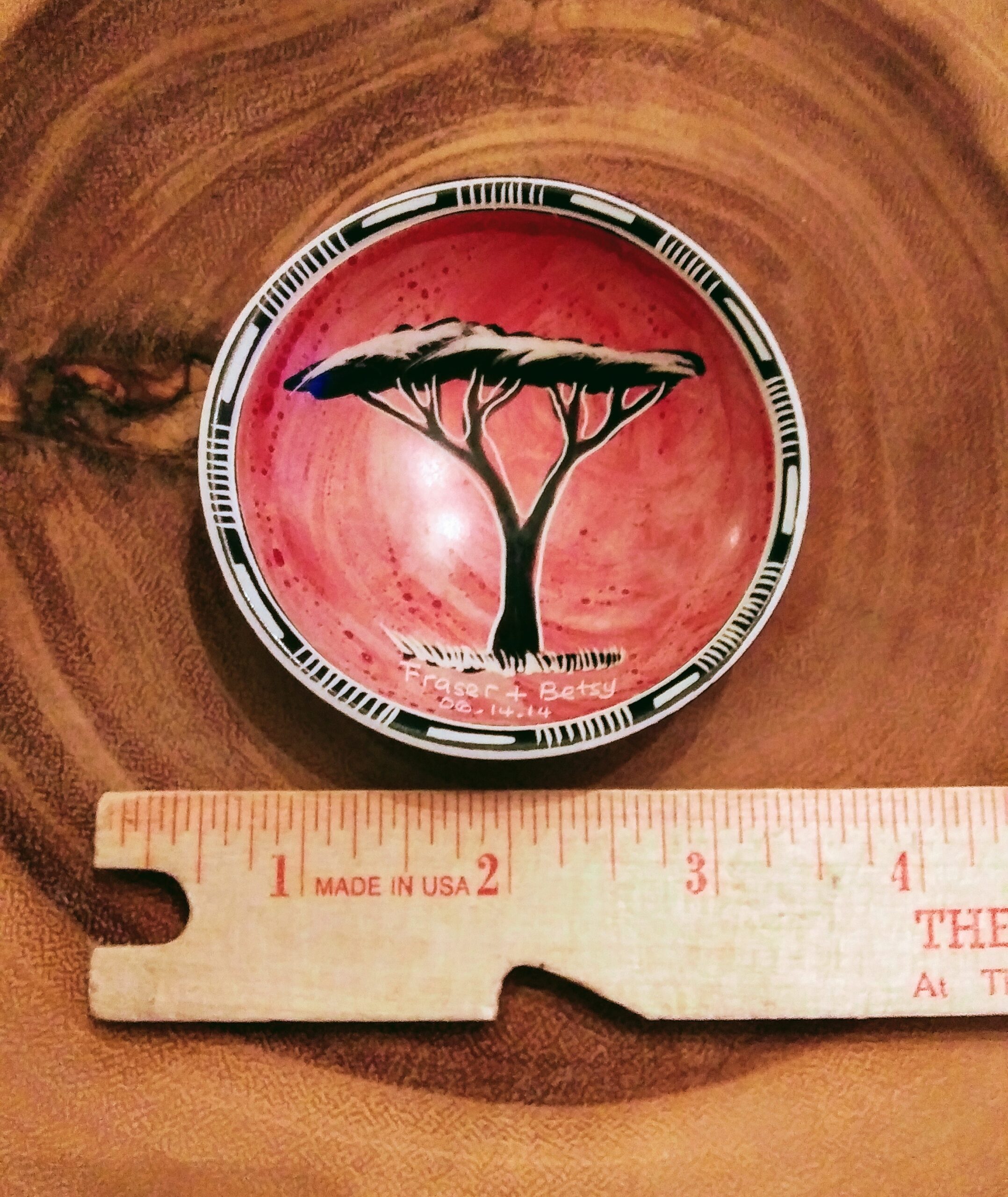 Acacia Tree Bowl with Ruler