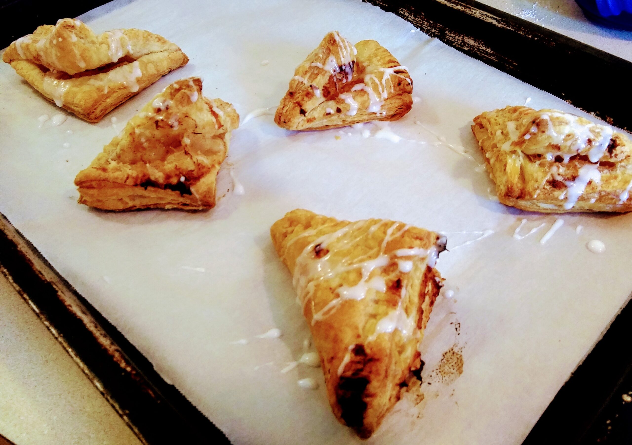 Apple Tartlets on Baking Sheet