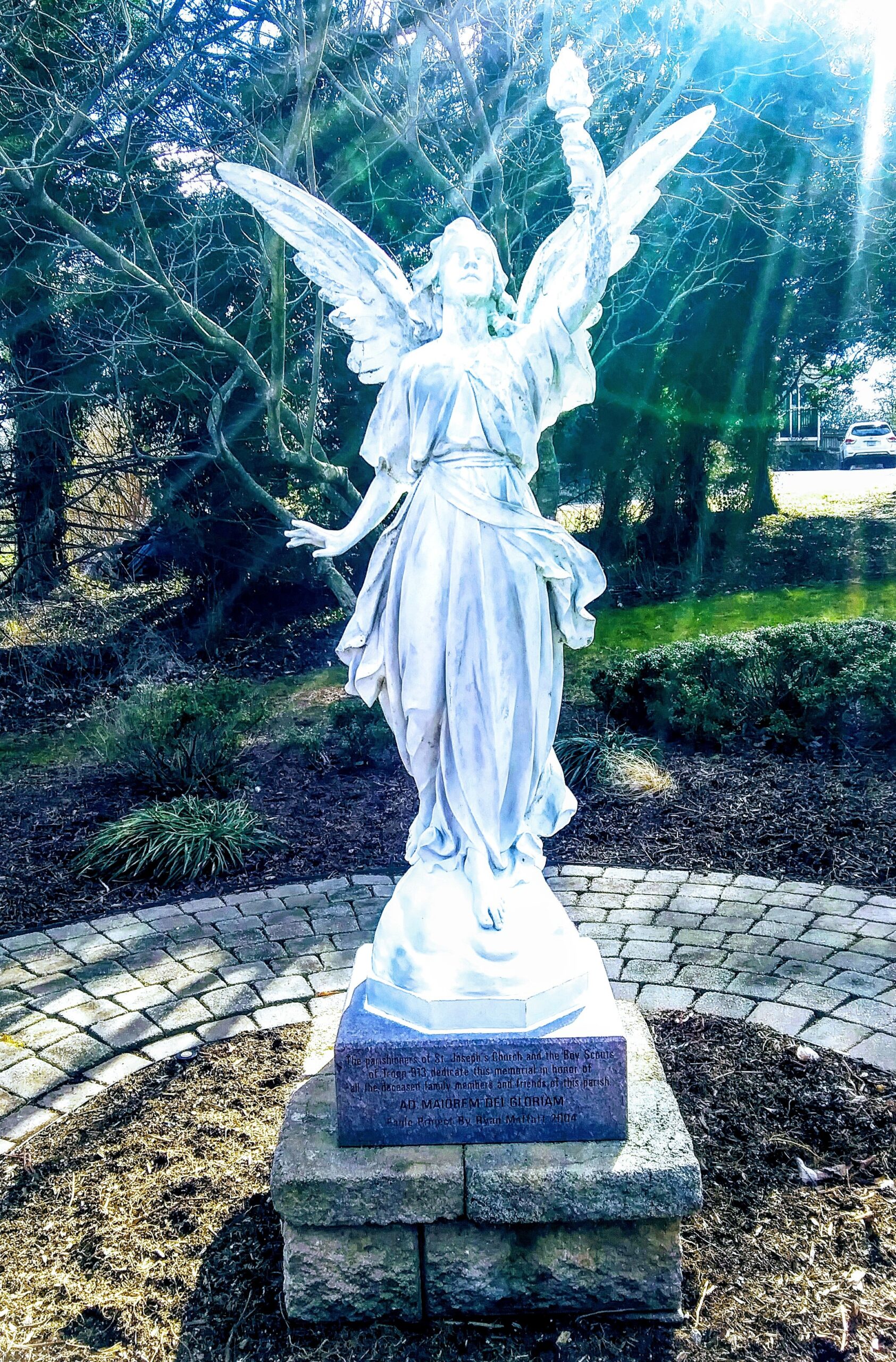 Angel Statue in Reflection Garden