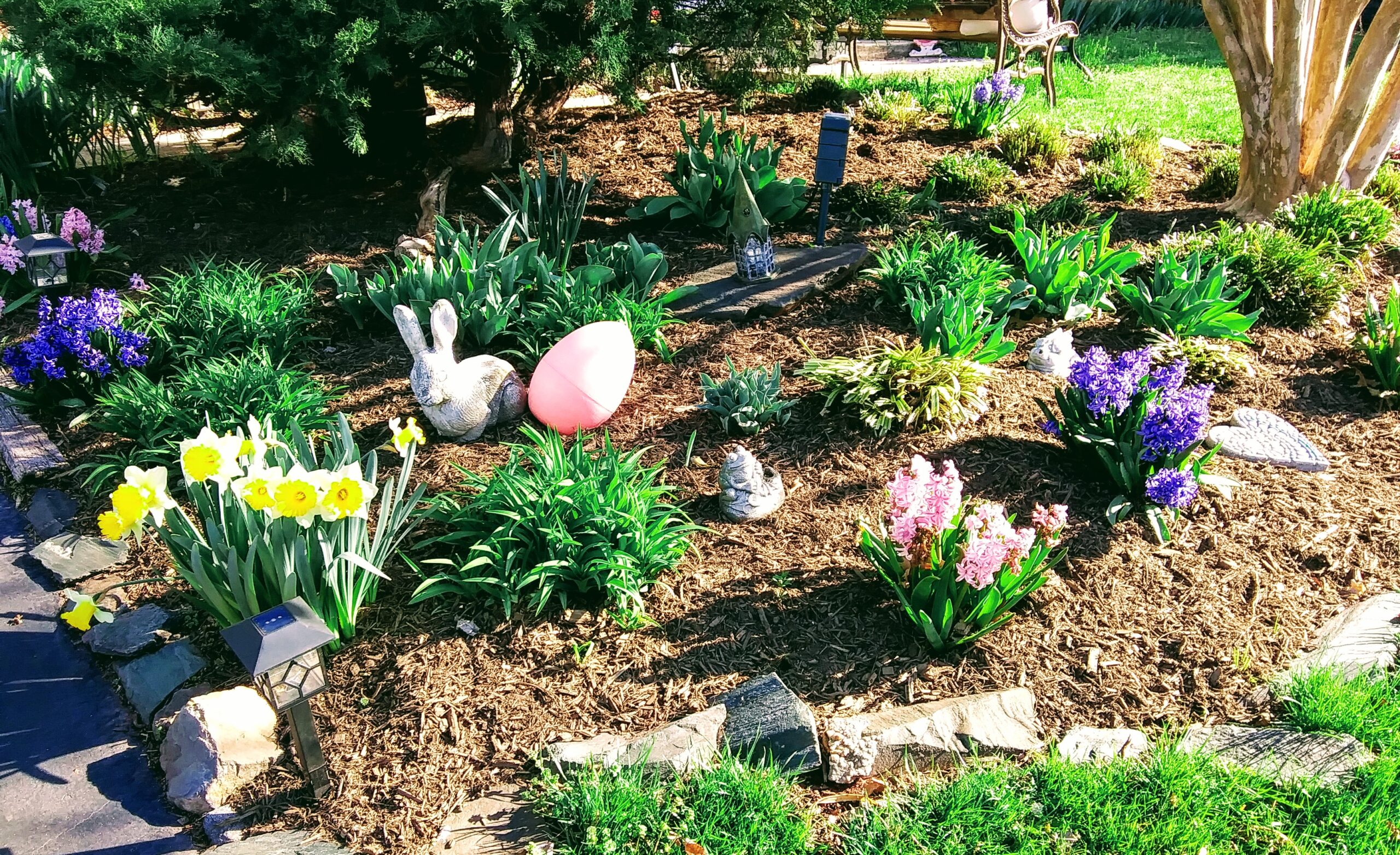 Bunny and Egg Garden Decoration