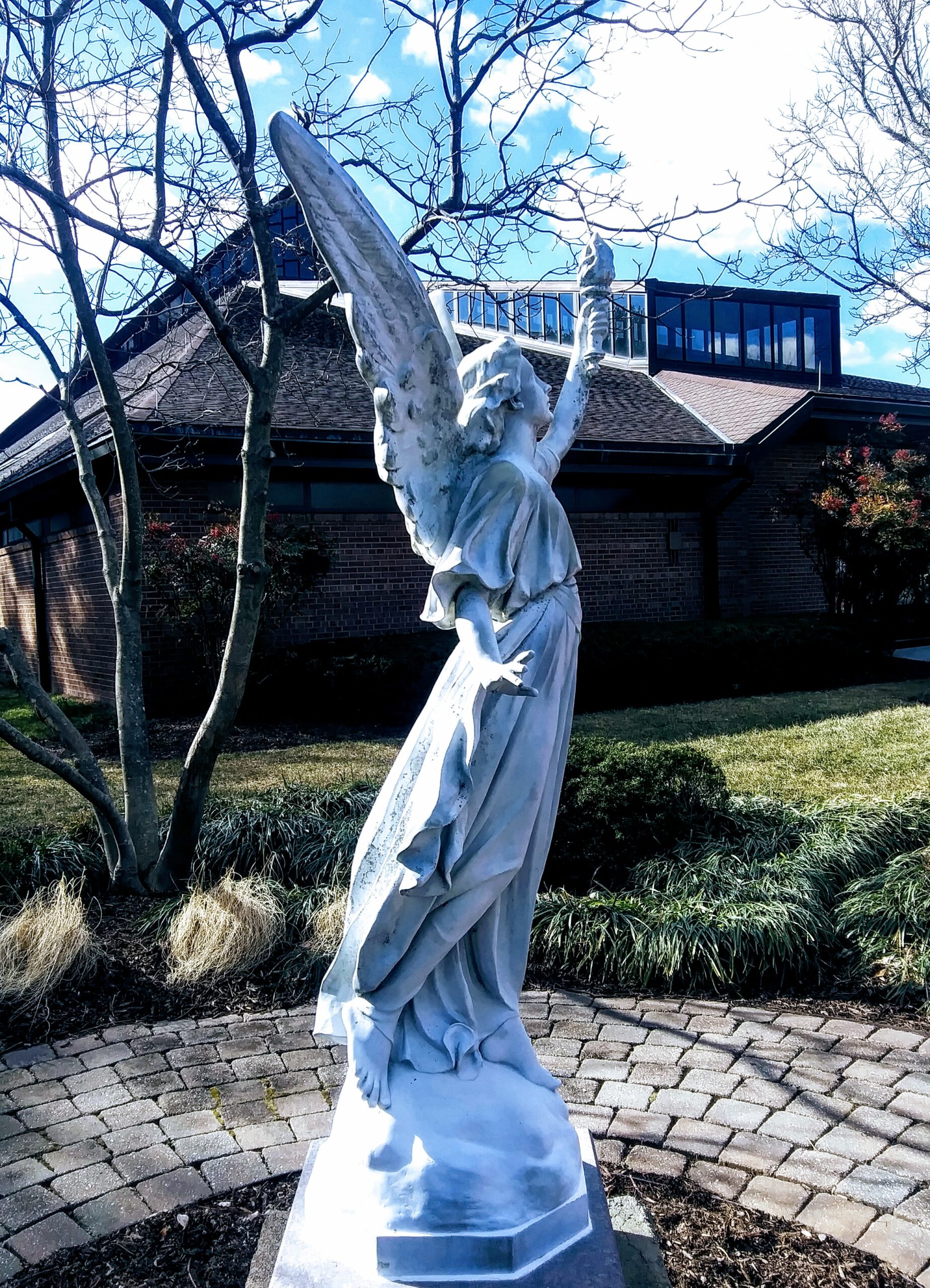 Side View of Angel Statue